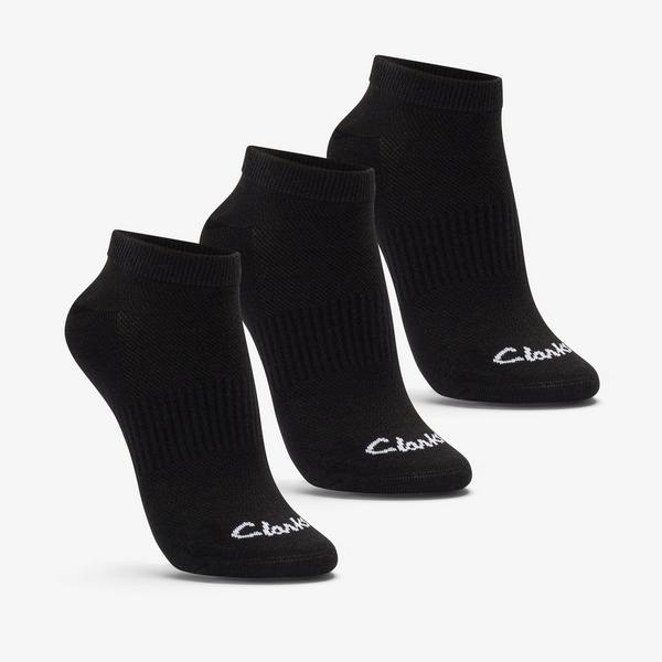 Ankle Socks 3 Pack Size 2-8 Black — Black