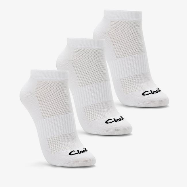 Clarks white ankle socks.