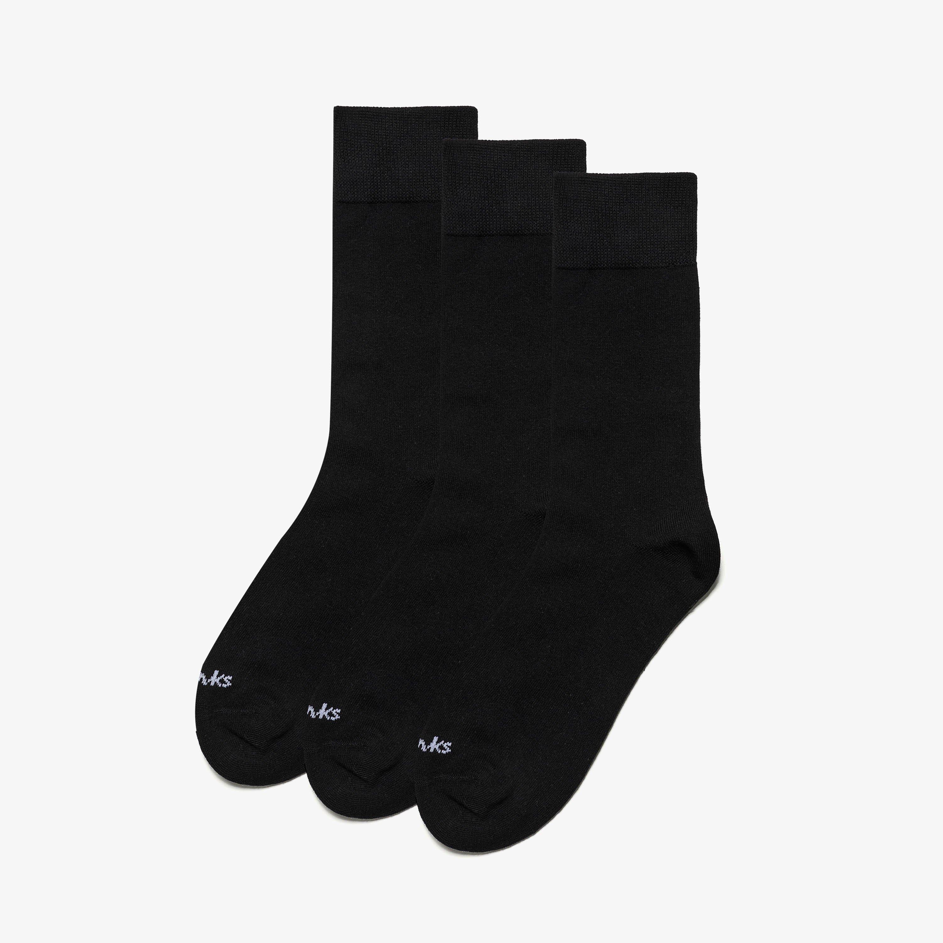 3 Pack Casual Crew Black Socks, view 1 of 2