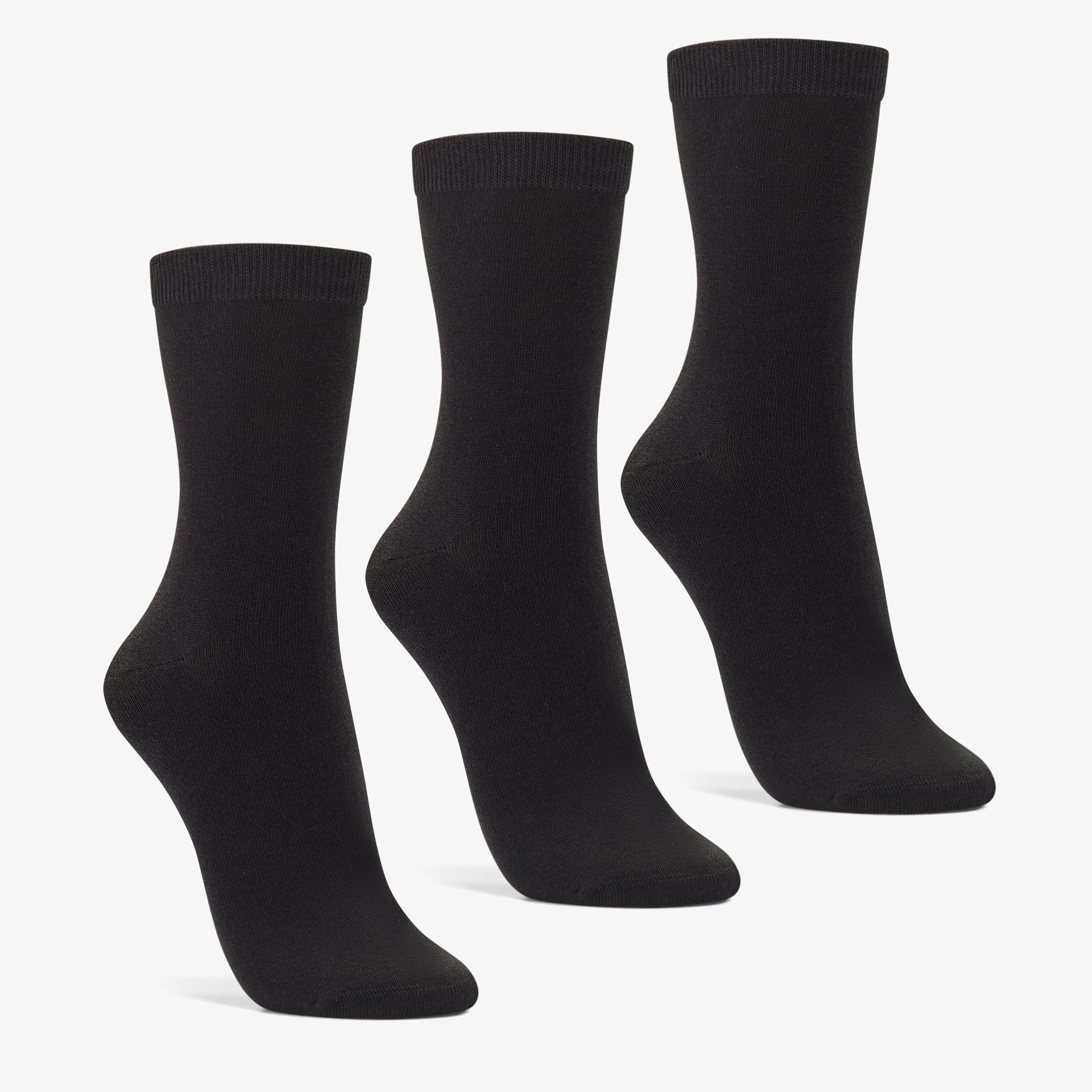 3 Pack Crew Black Socks, view 1 of 4