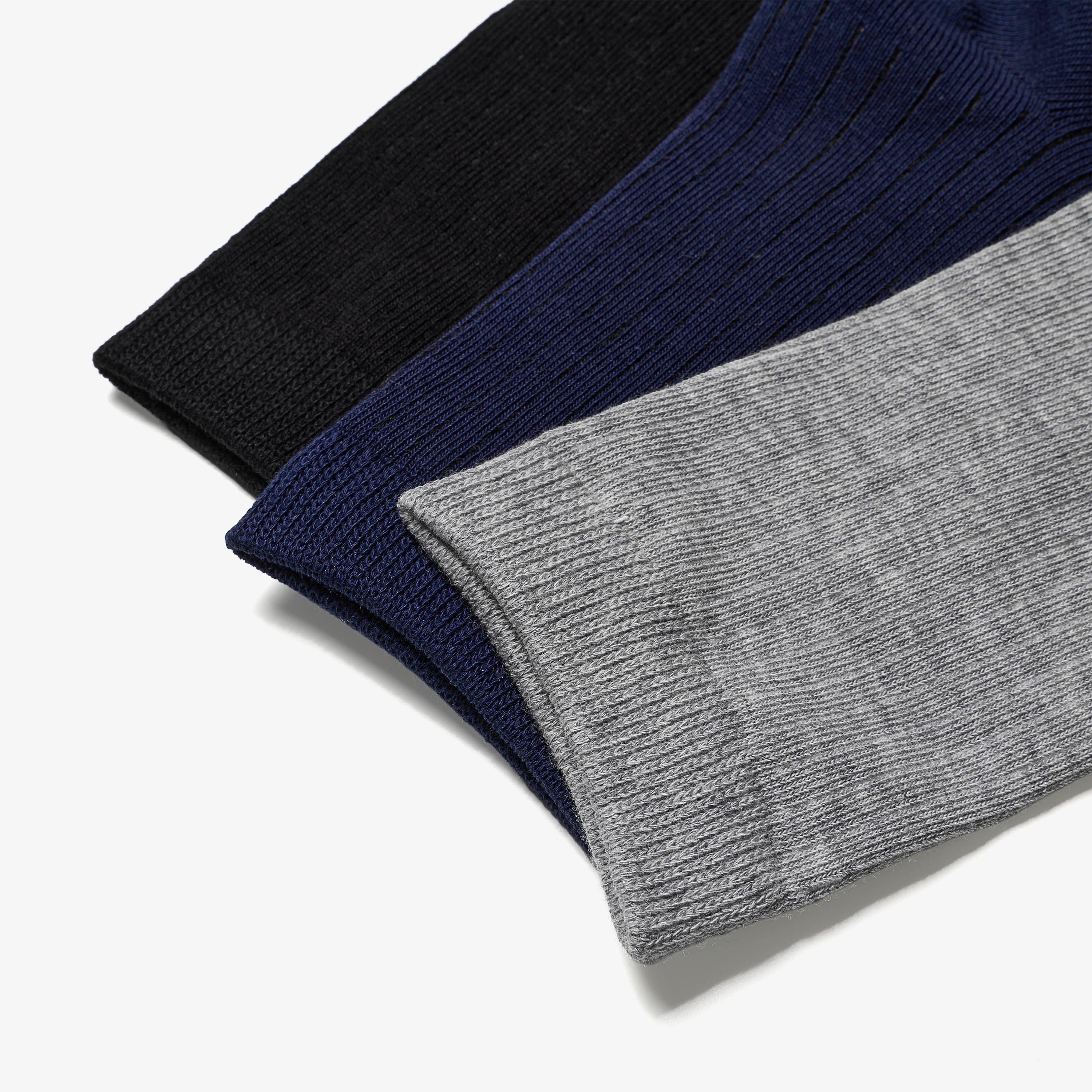 3 Pack Crew Sock — Black