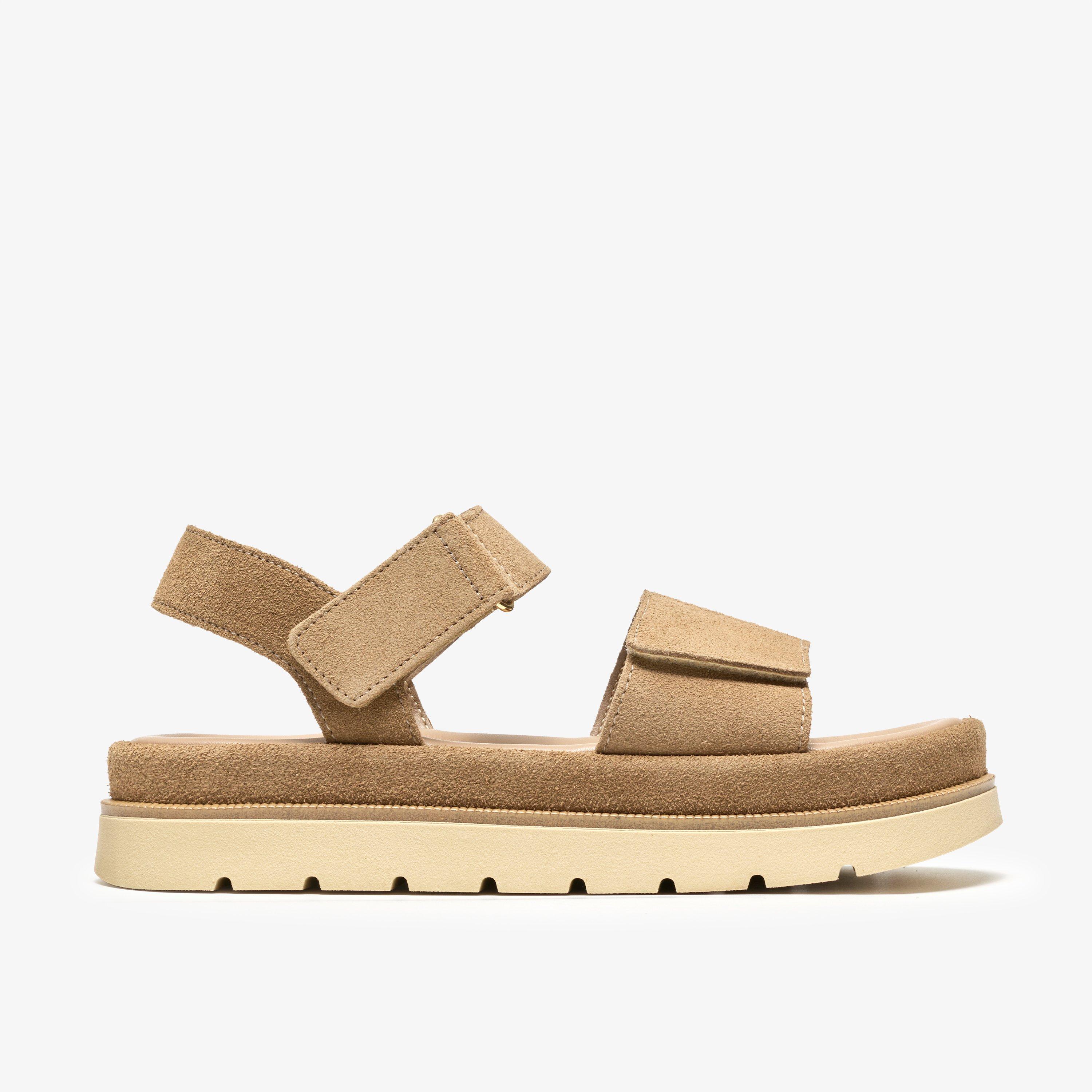 Sorella Strap Sand Suede Flat Sandals Flatforms, view 1 of 6