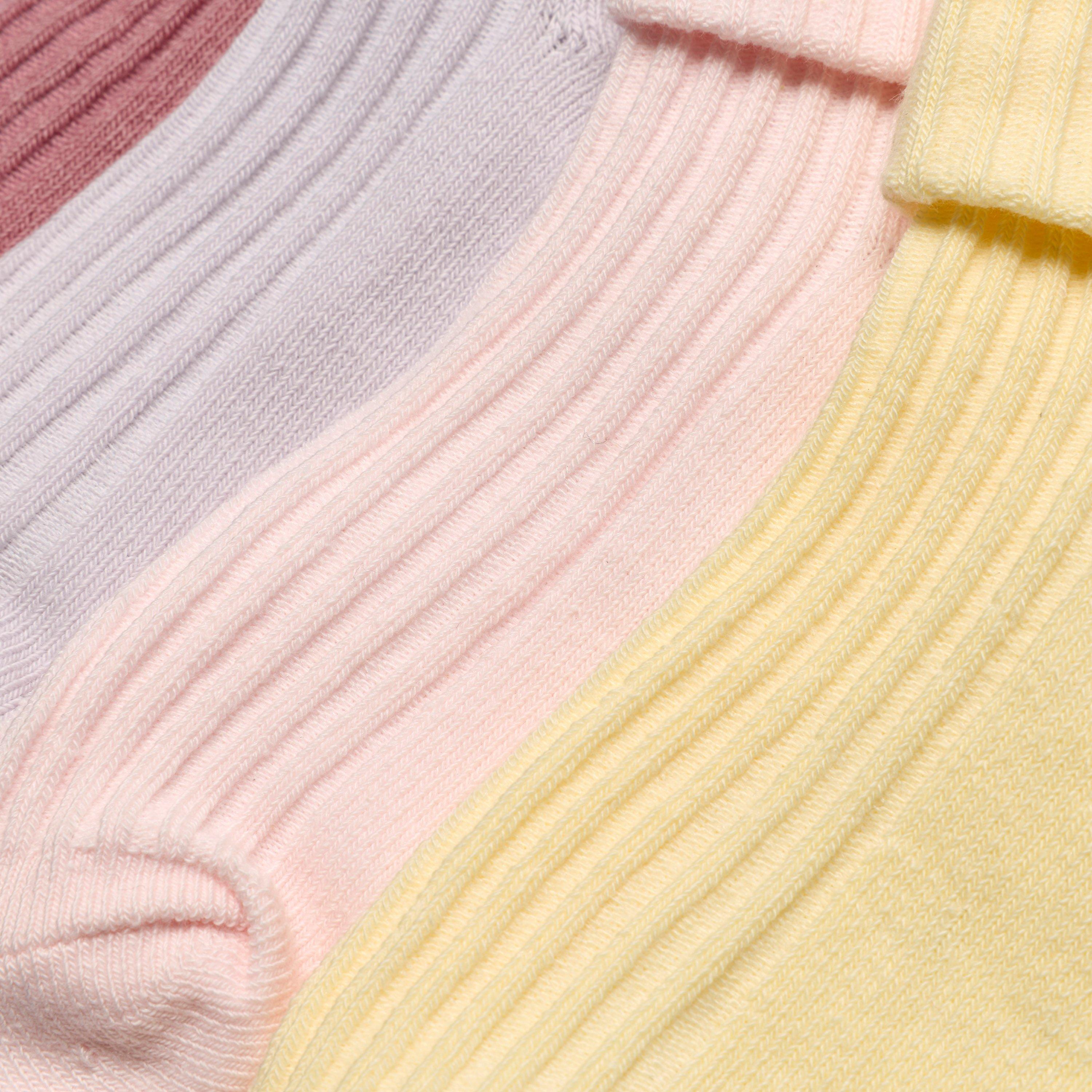 Socks 4 Pack Multicolour 1-2 Years — Pink