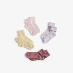 Socks 4 Pack Multicolour 1-2 Years — Pink 3