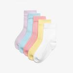 5 Pack Ribbed Crew Socks 1-2 years