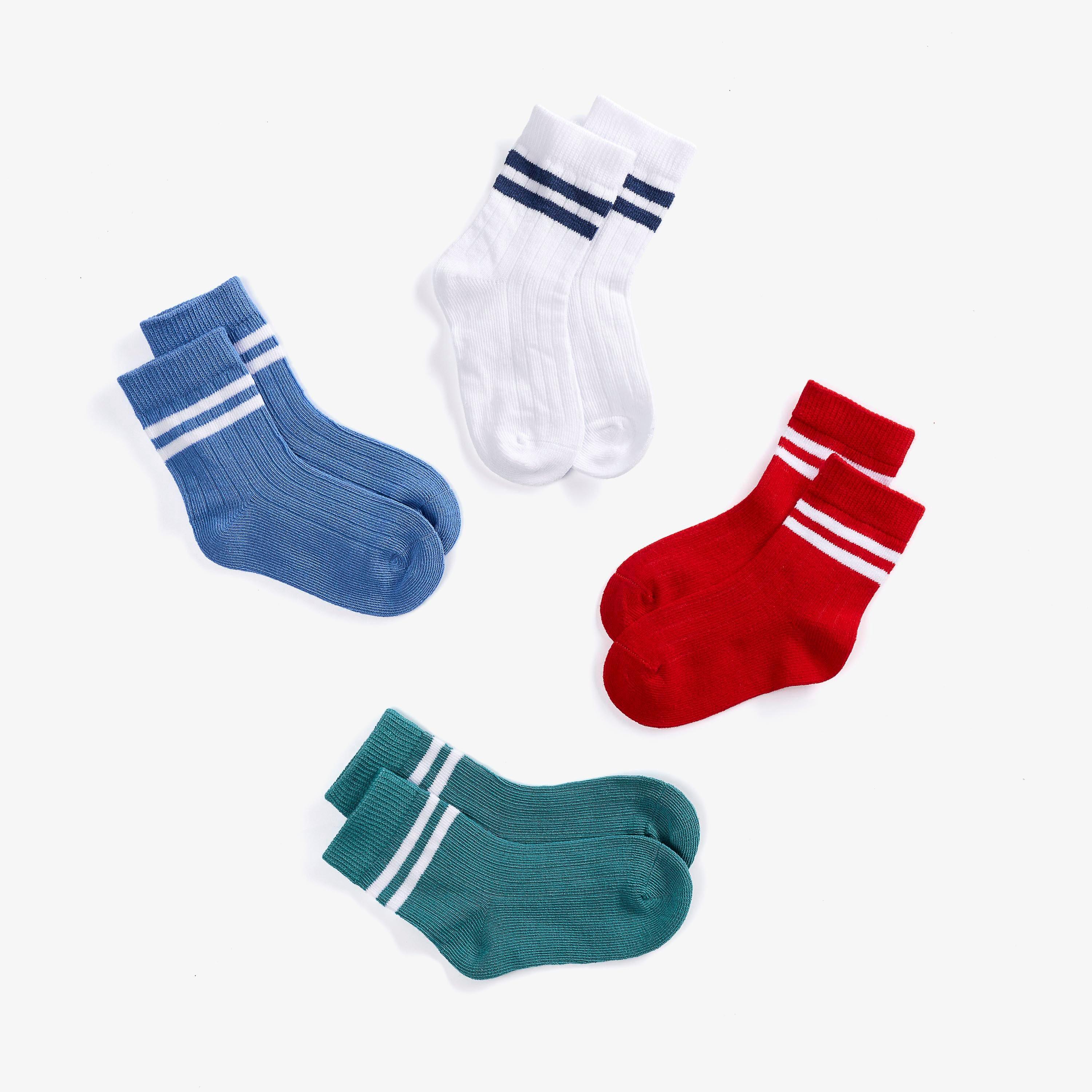 4 Pack Stripe Socks 1-2 years Blue Multicolour Socks, view 2 of 4
