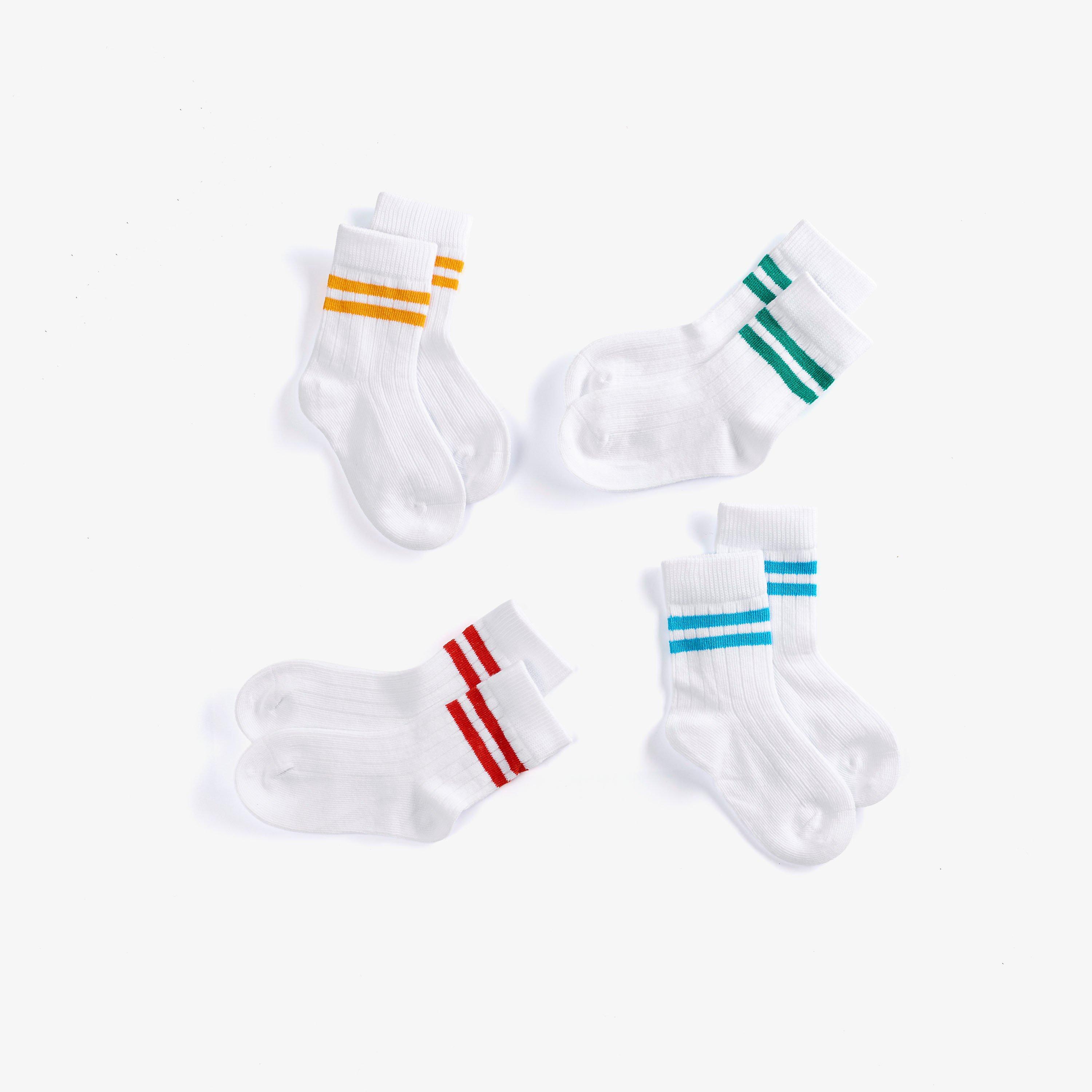 4 Pack Stripe Socks 1-2 years White Multicolour Socks, view 2 of 4