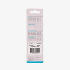 100cm Flat Black Laces — White 2