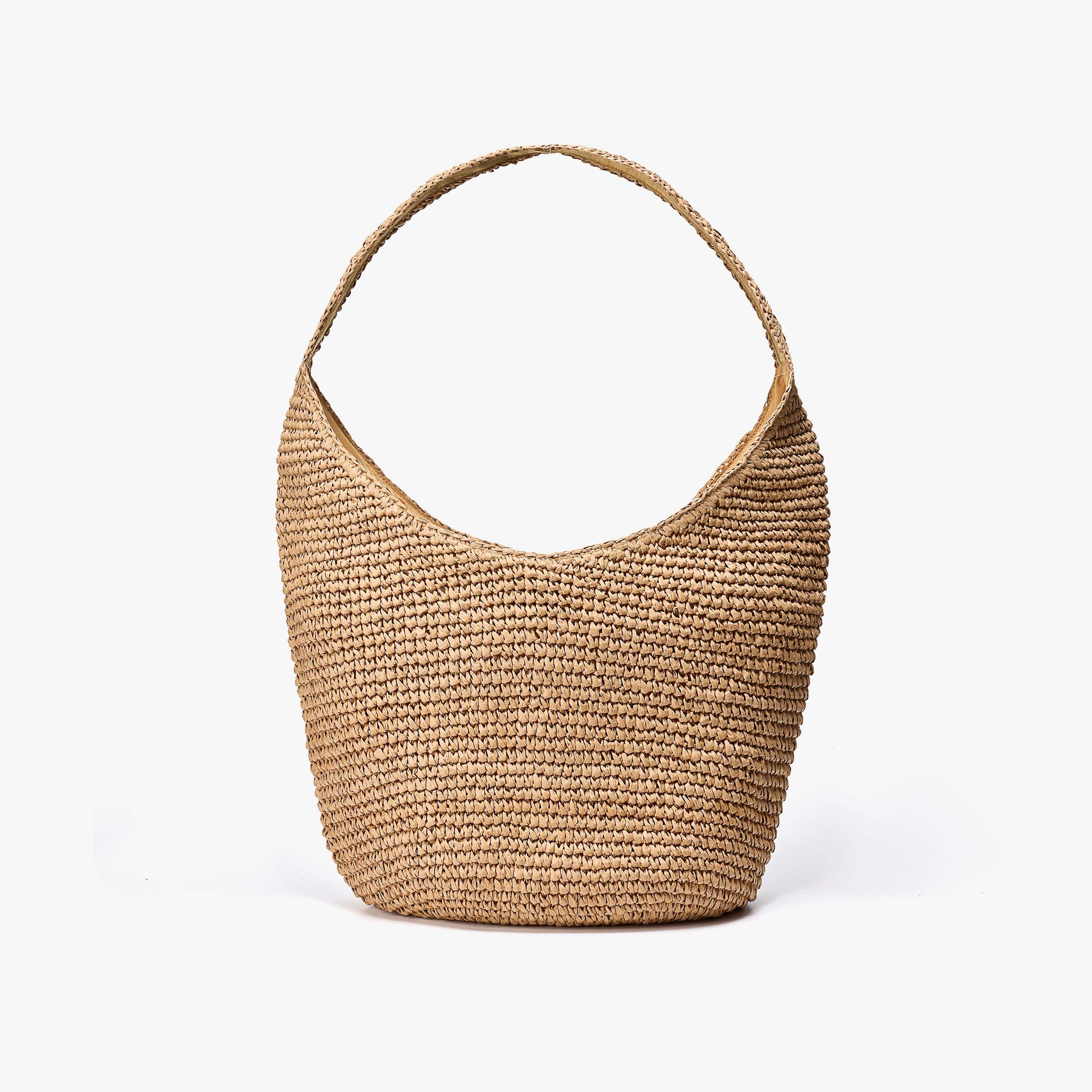 Talia Straw Natural Tote Bag Shoulder Bag, view 1 of 6