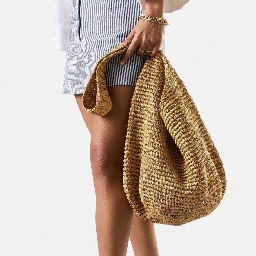 Talia Straw Bag  — Brown
