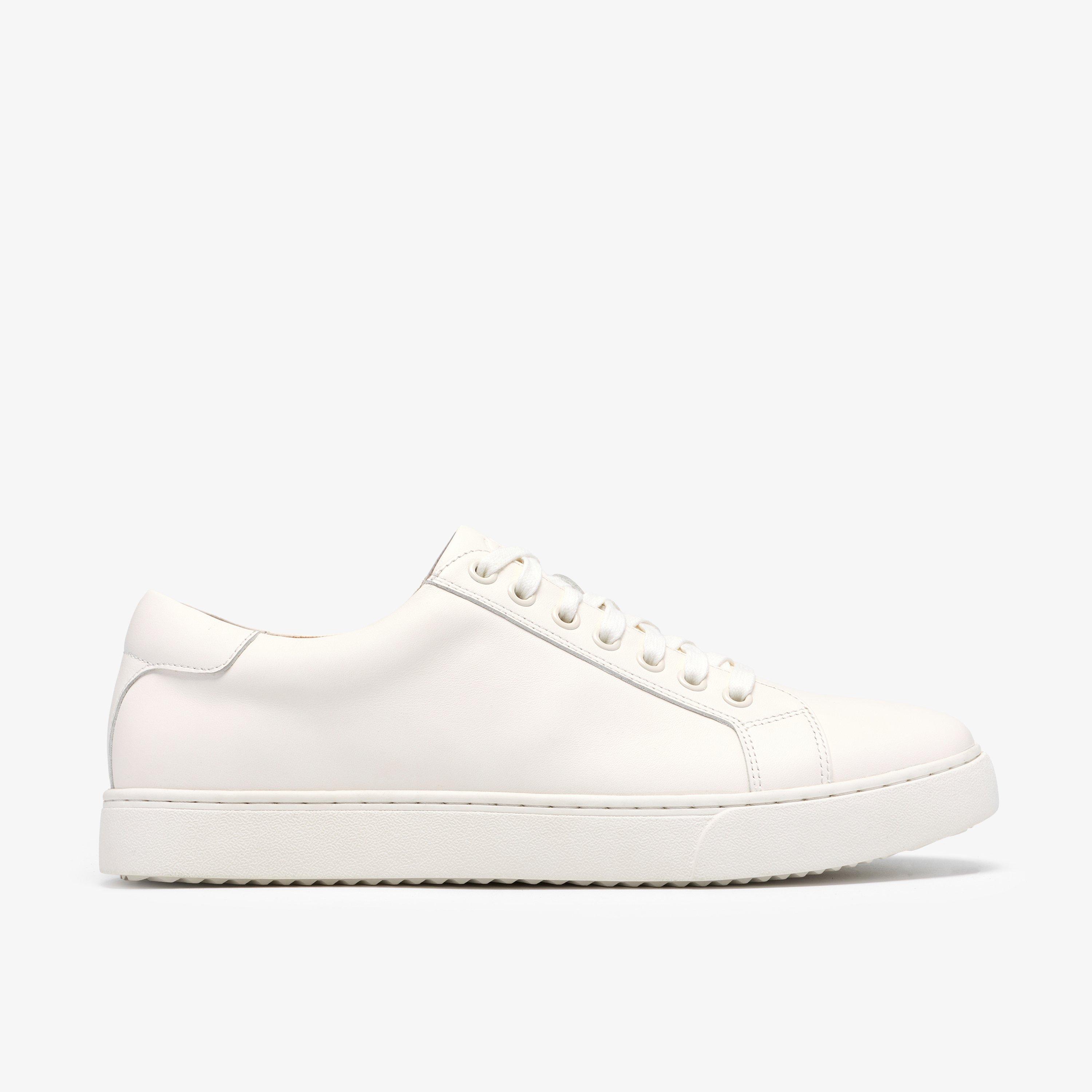 Lockton Lace Shoe  White Leather Trouser Shoes Trainers Summer Shoes, view 1 of 6