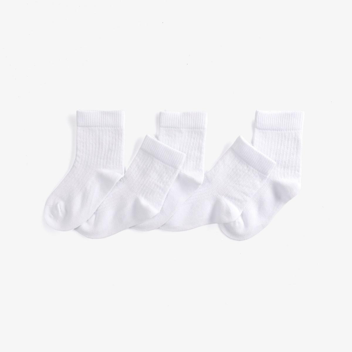 5 Pack Crew Socks 1-2 years — White