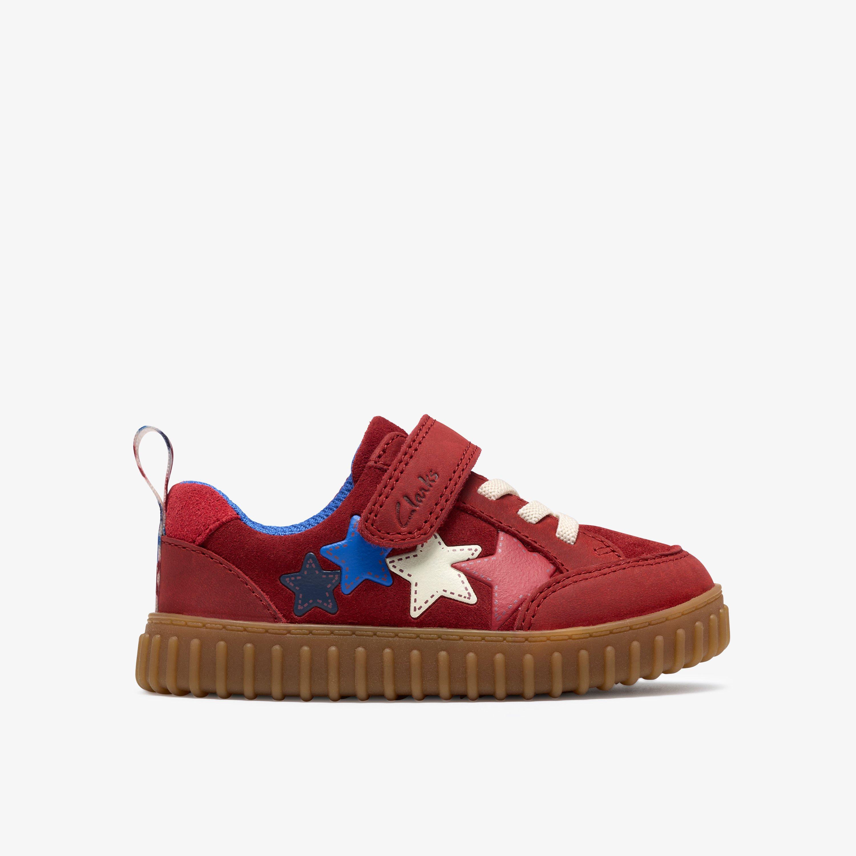 Cove Go Toddler Red Leather Trainers Riptape, view 1 of 6