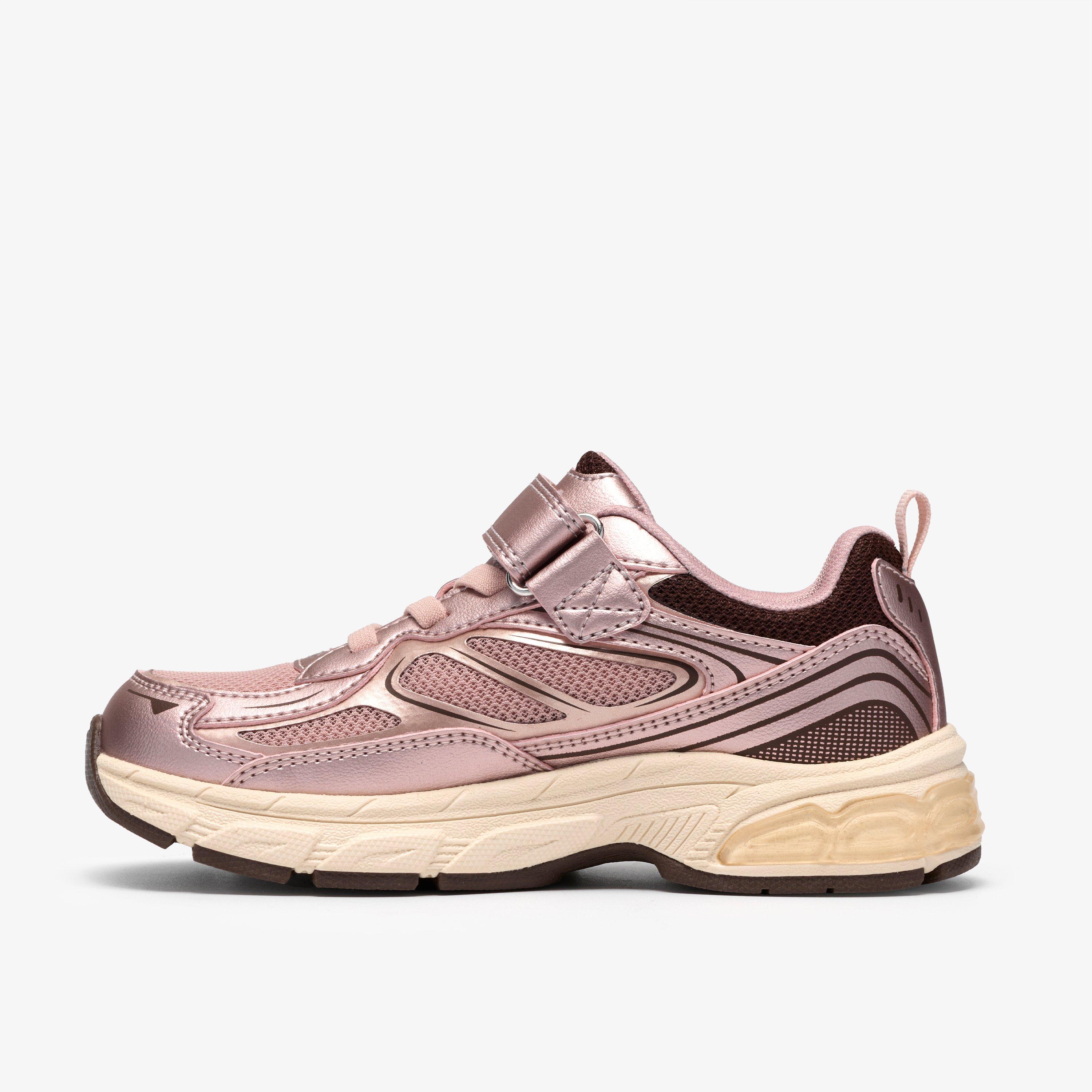TorridonVibe Kid Rose Gold Trainers Riptape, view 2 of 6