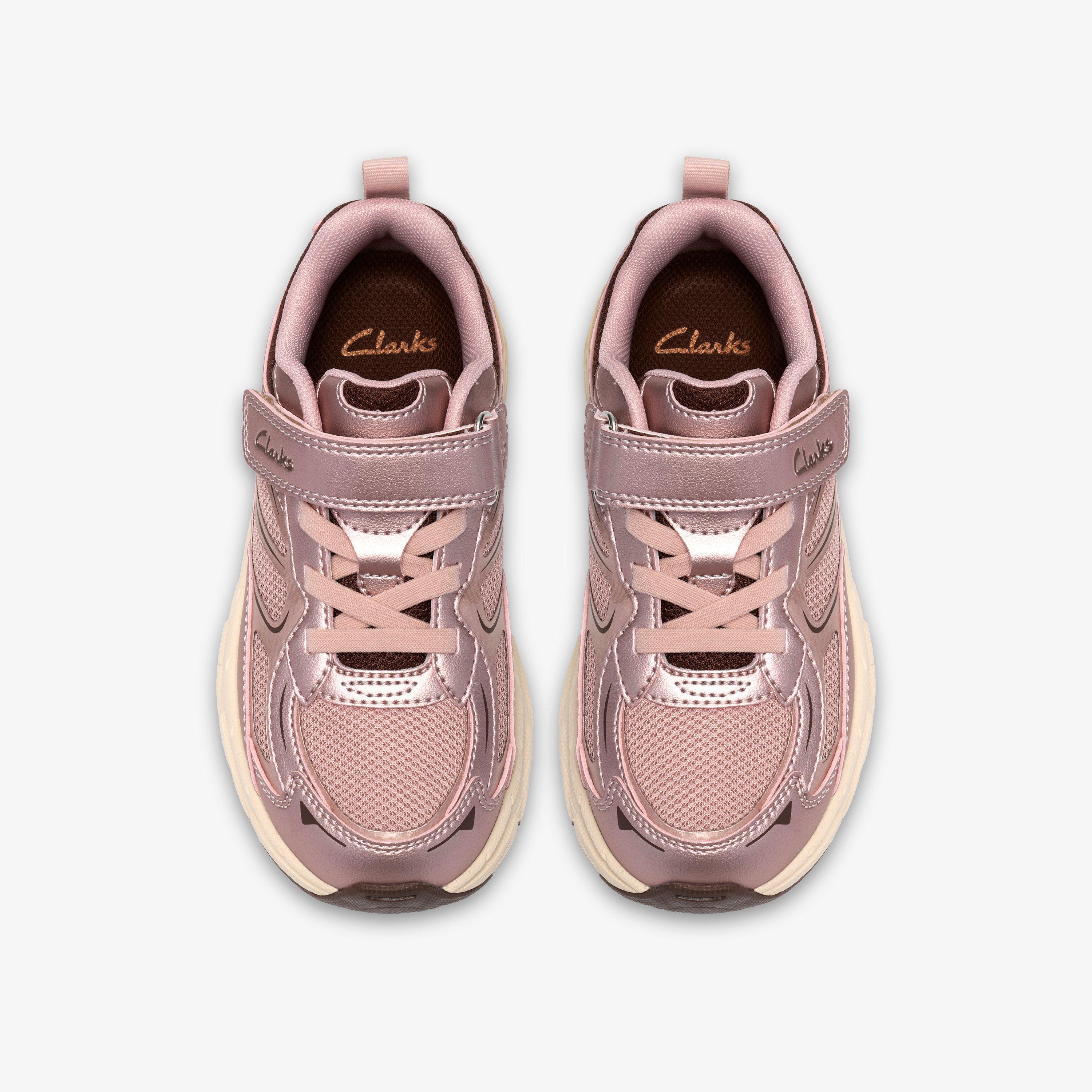 TorridonVibe Kid Rose Gold Trainers Riptape, view 6 of 6