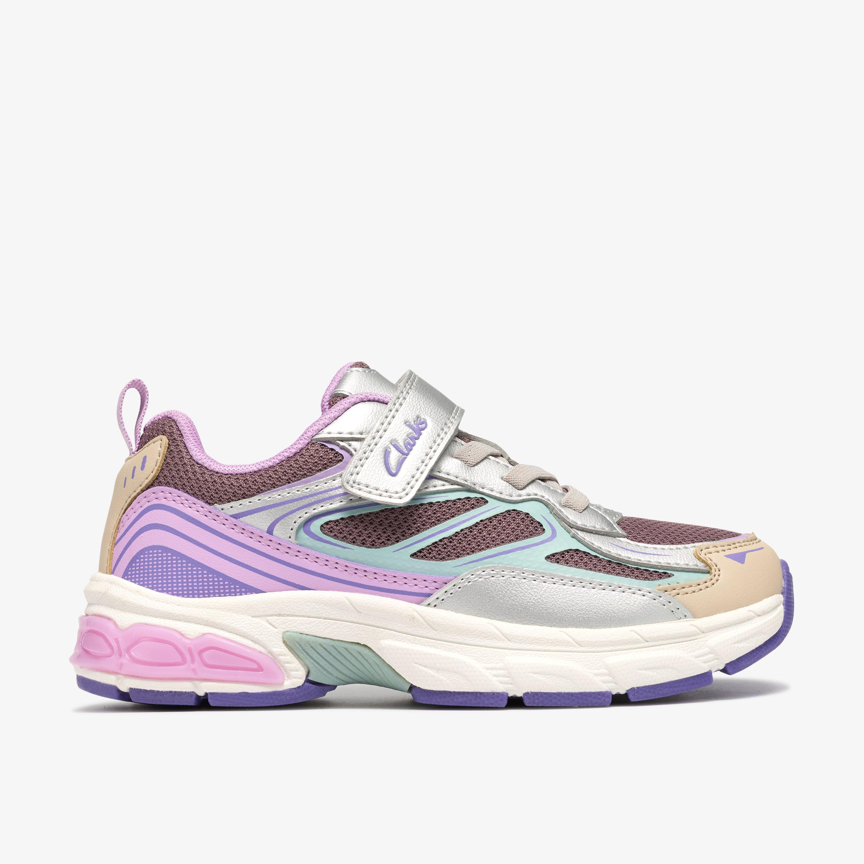 TorridonVibe Kid Lilac Combination Trainers Riptape, view 1 of 6