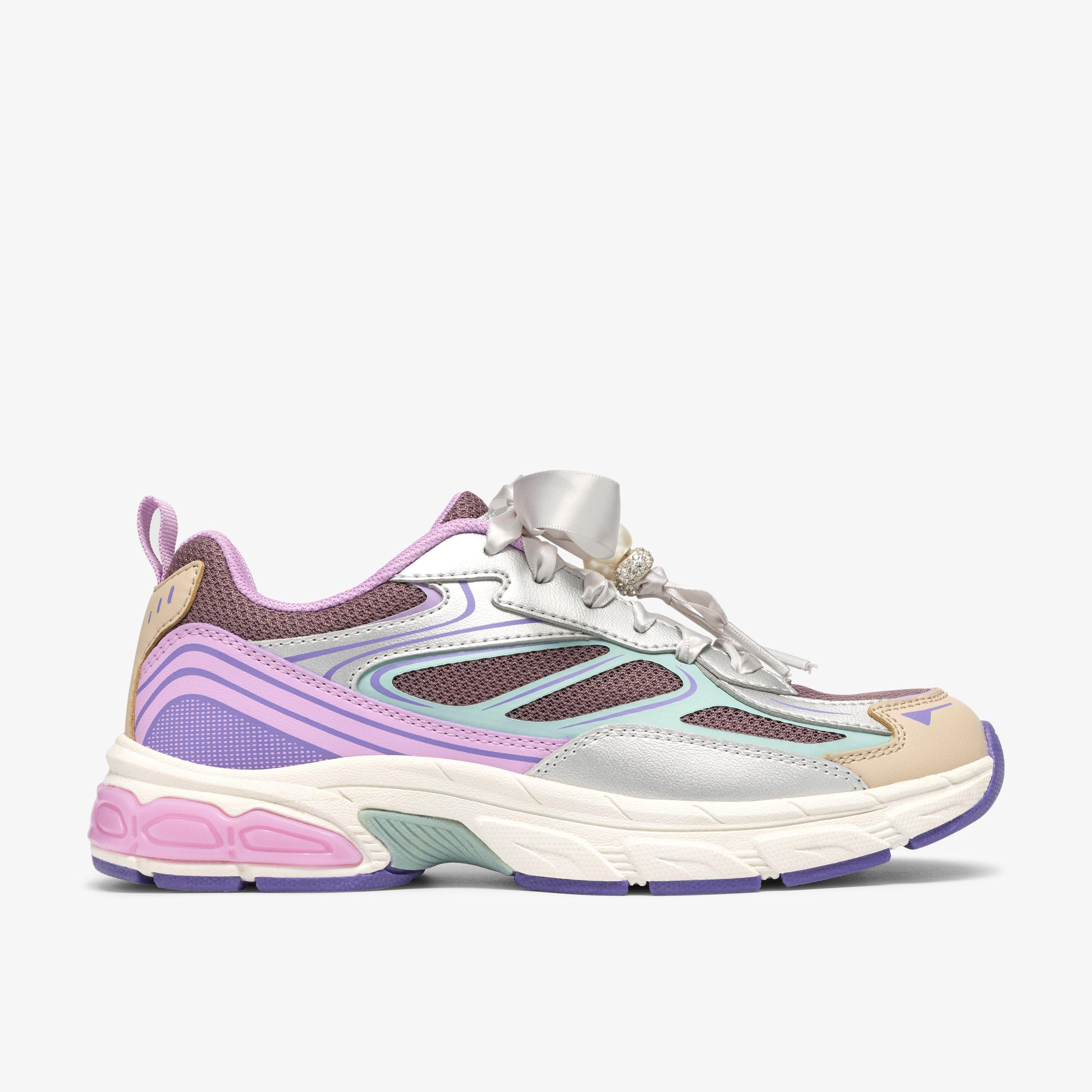 TorridonVibe Older Lilac Combination Trainers Lace Up, view 1 of 6