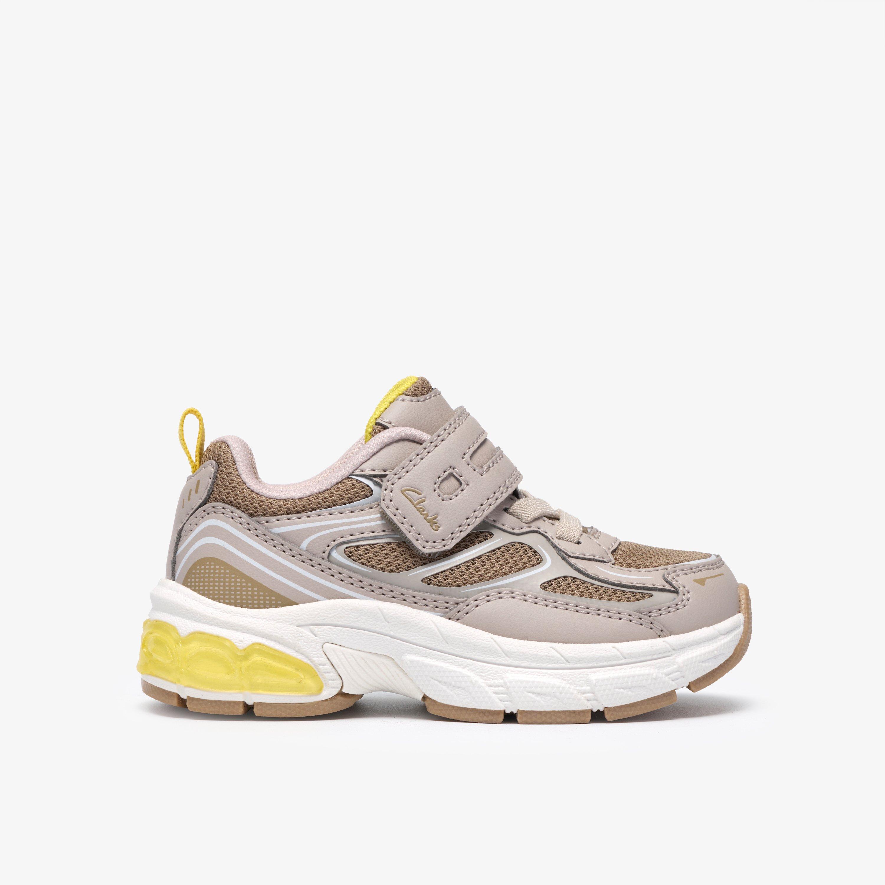 TorridonVibe Toddler Beige Combination Trainers Riptape, view 1 of 6