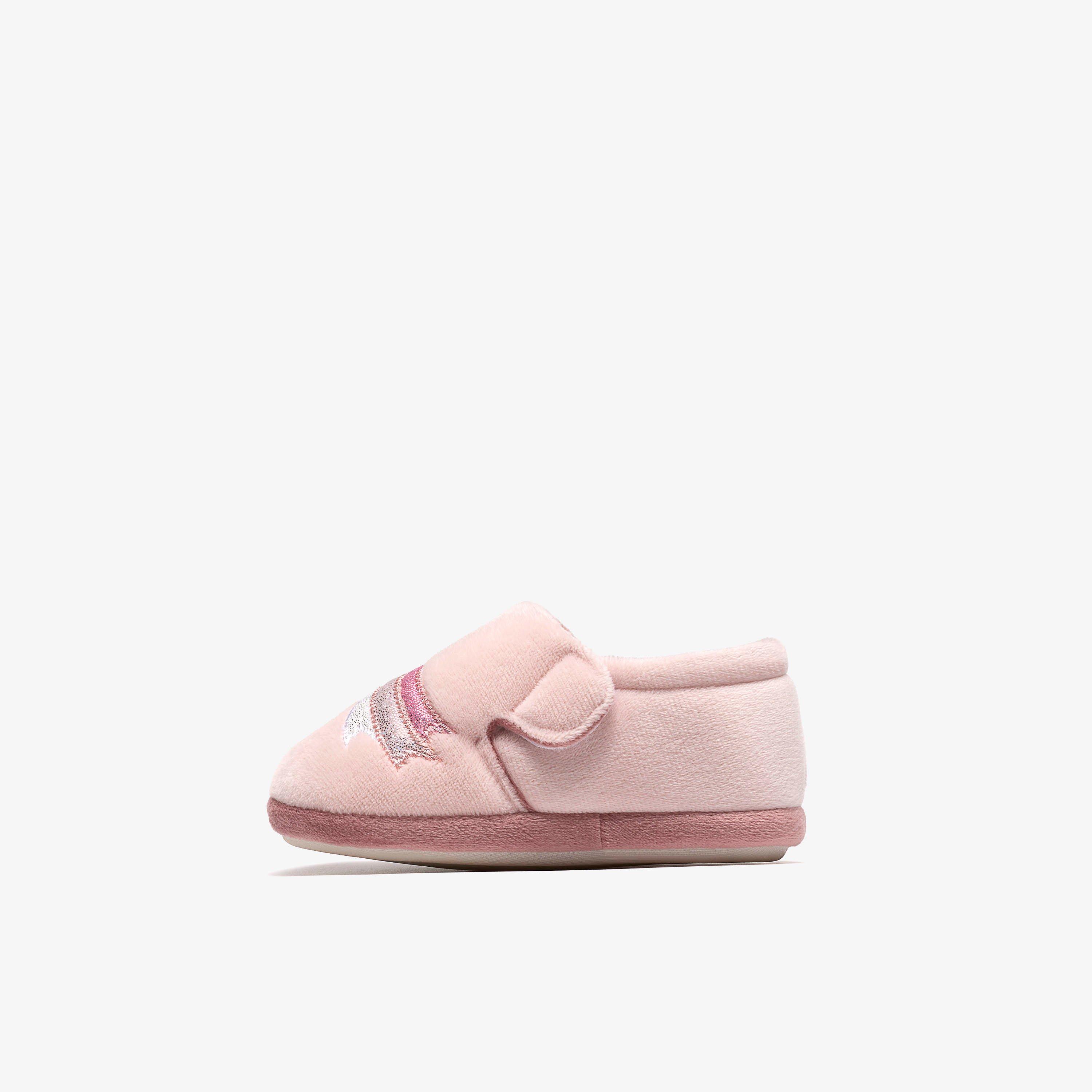Fluffy Snug Toddler Dusty Pink Slippers, view 2 of 6