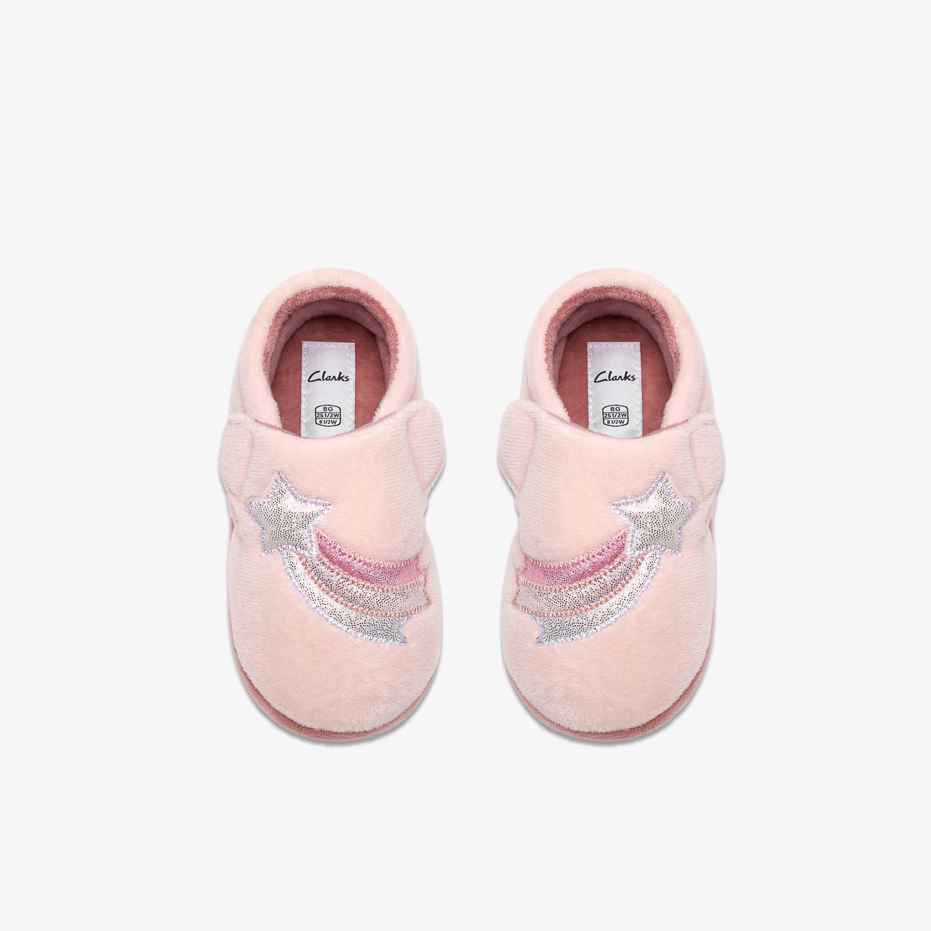 Fluffy Snug Toddler Dusty Pink Slippers, view 6 of 6