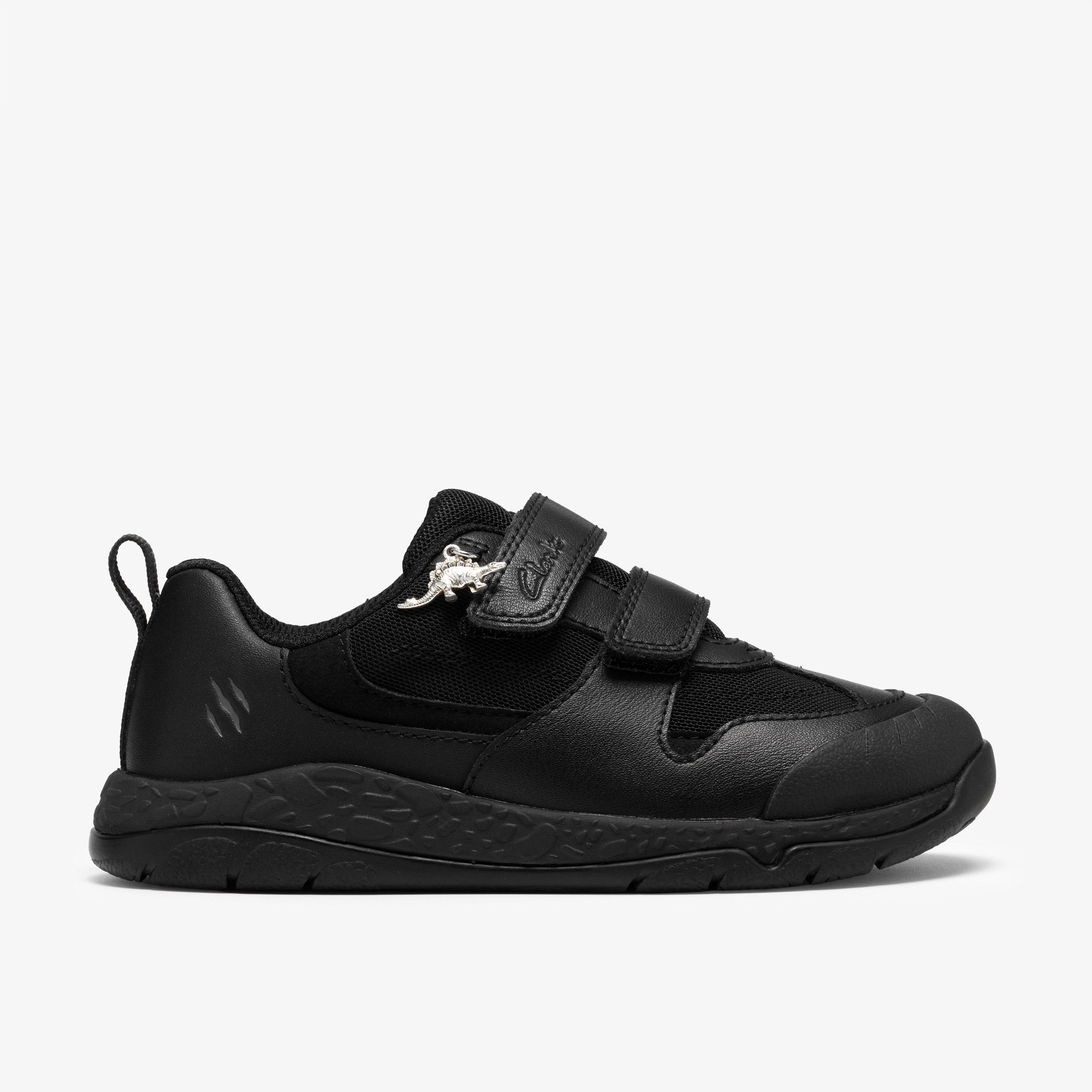 Steggy Soar Kid Black Leather Trainers, view 1 of 6