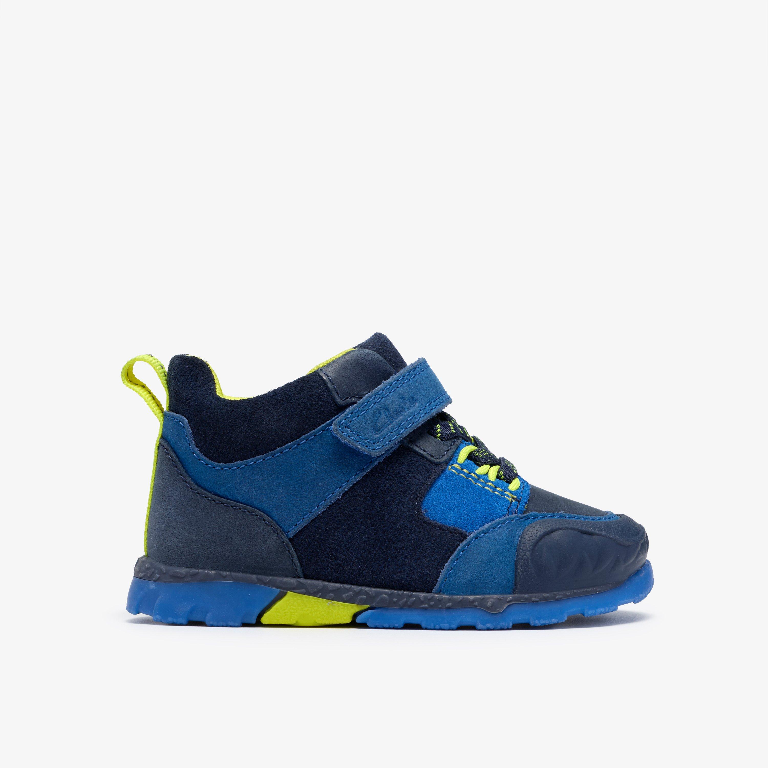 Steggy 2 Glow Toddler Navy/Blue Ankle Boots High Tops Riptape, view 1 of 6