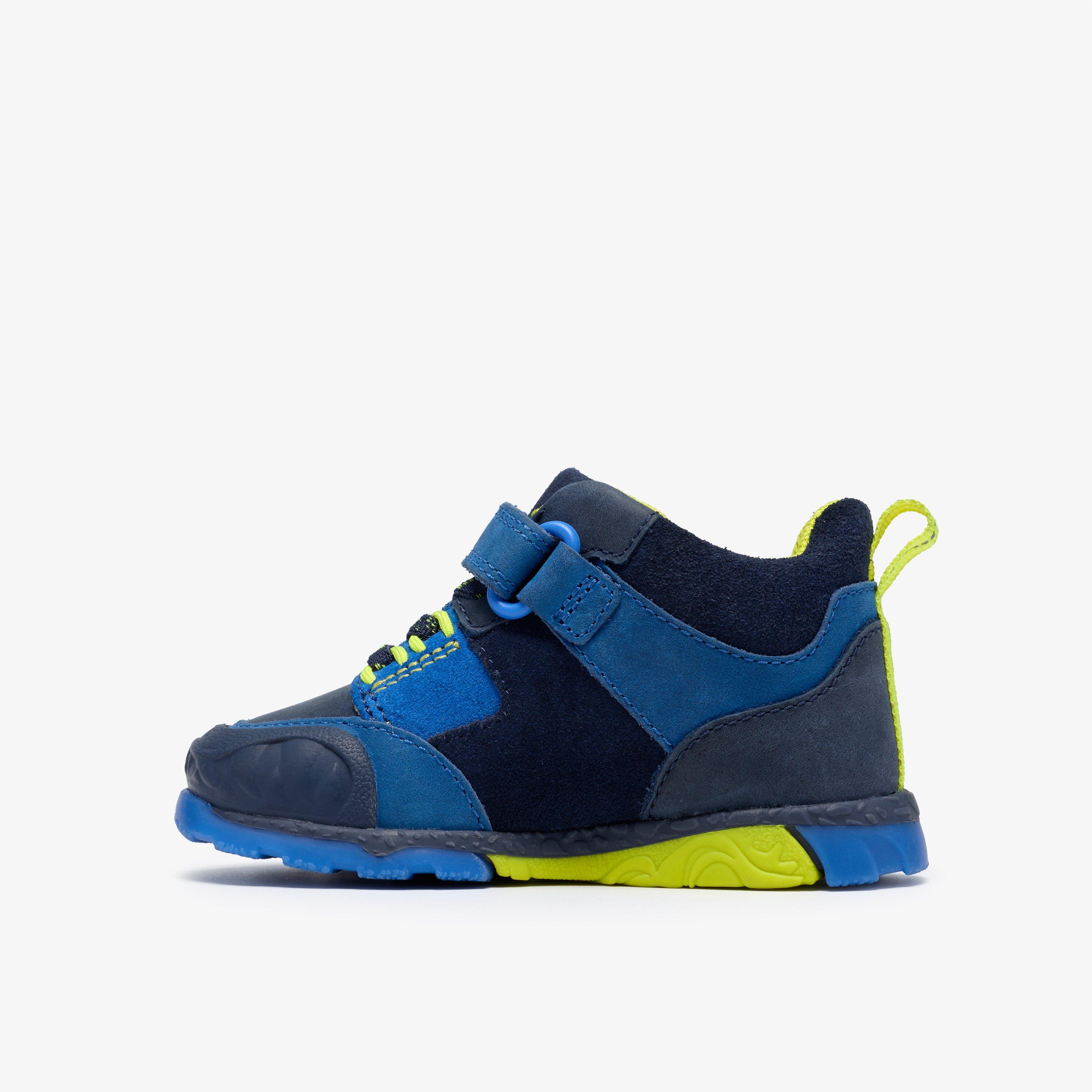 Steggy 2 Glow Toddler Navy/Blue Ankle Boots High Tops Riptape, view 2 of 6