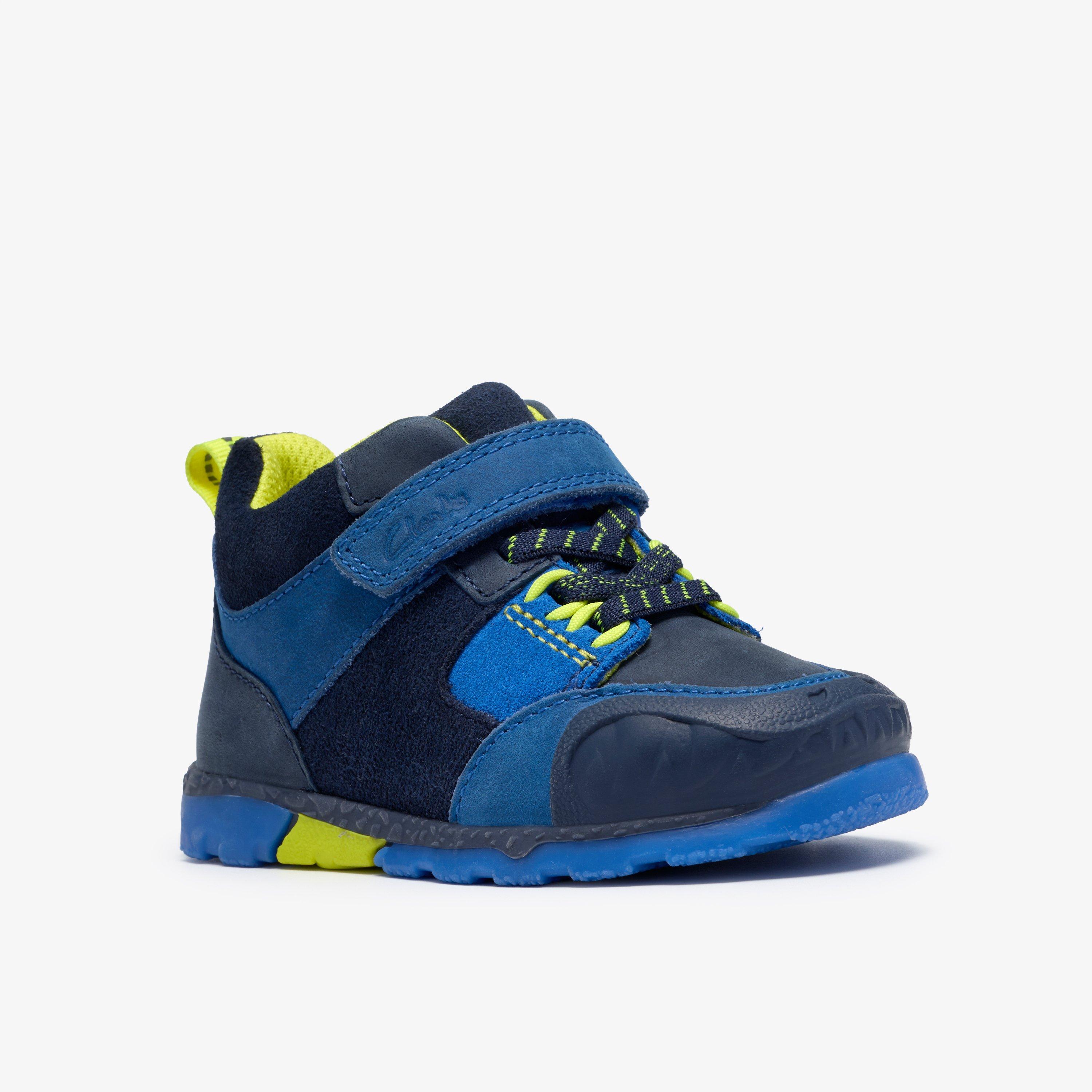 Steggy 2 Glow Toddler Navy/Blue Ankle Boots High Tops Riptape, view 4 of 6