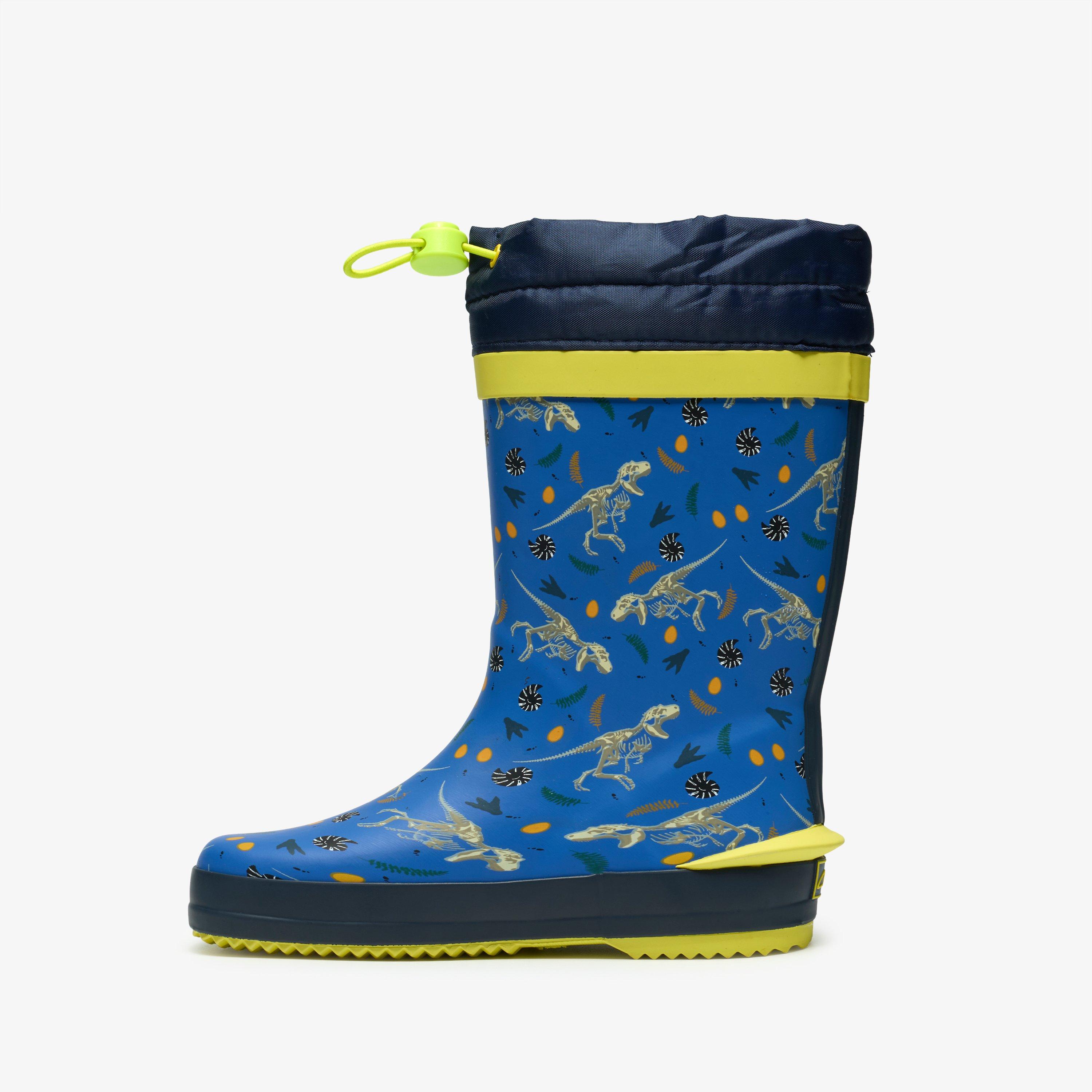 Tarri Race Kid Blue Print Wellies, view 2 of 6