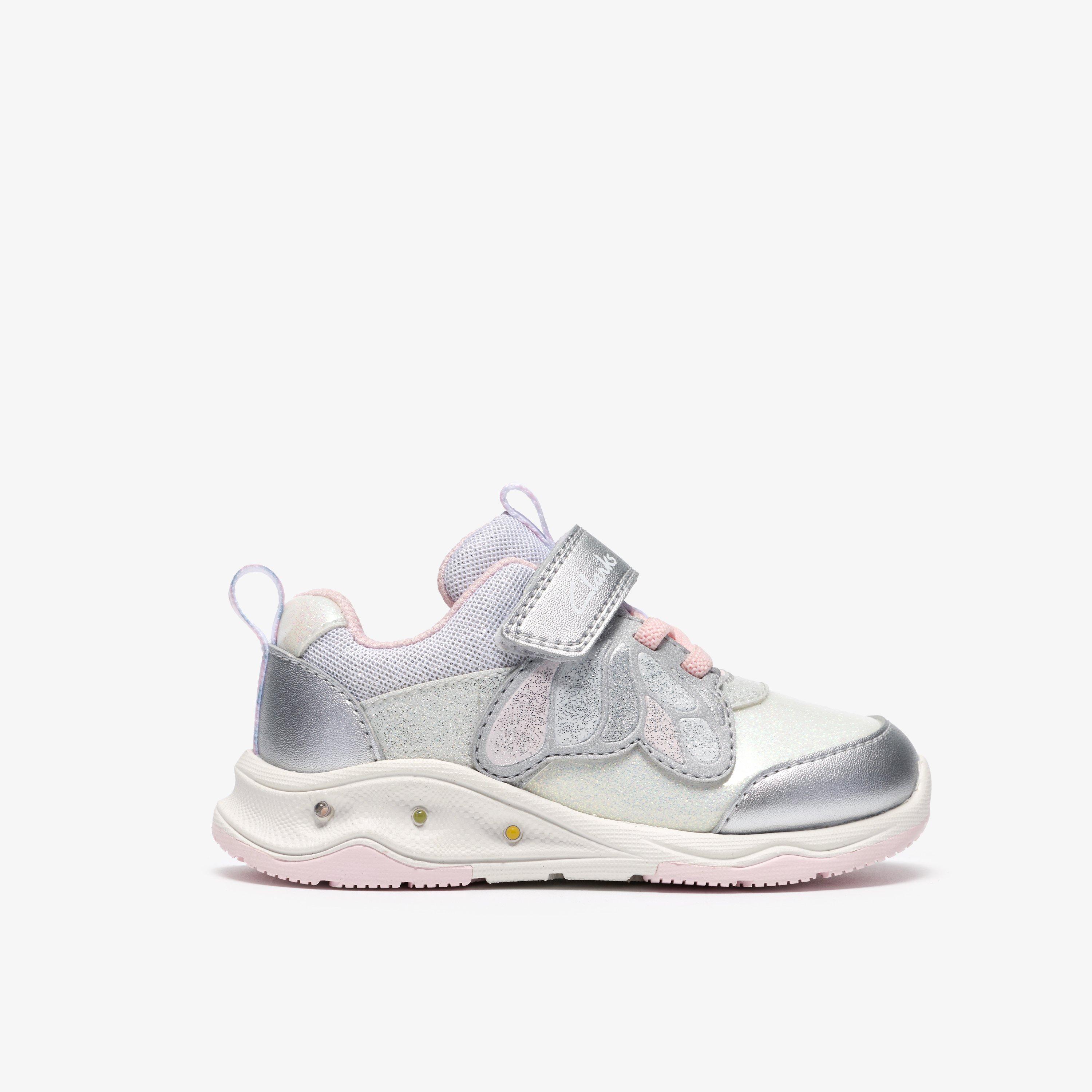 Gleam Fly Toddler Gun Metal Trainers Riptape, view 1 of 6