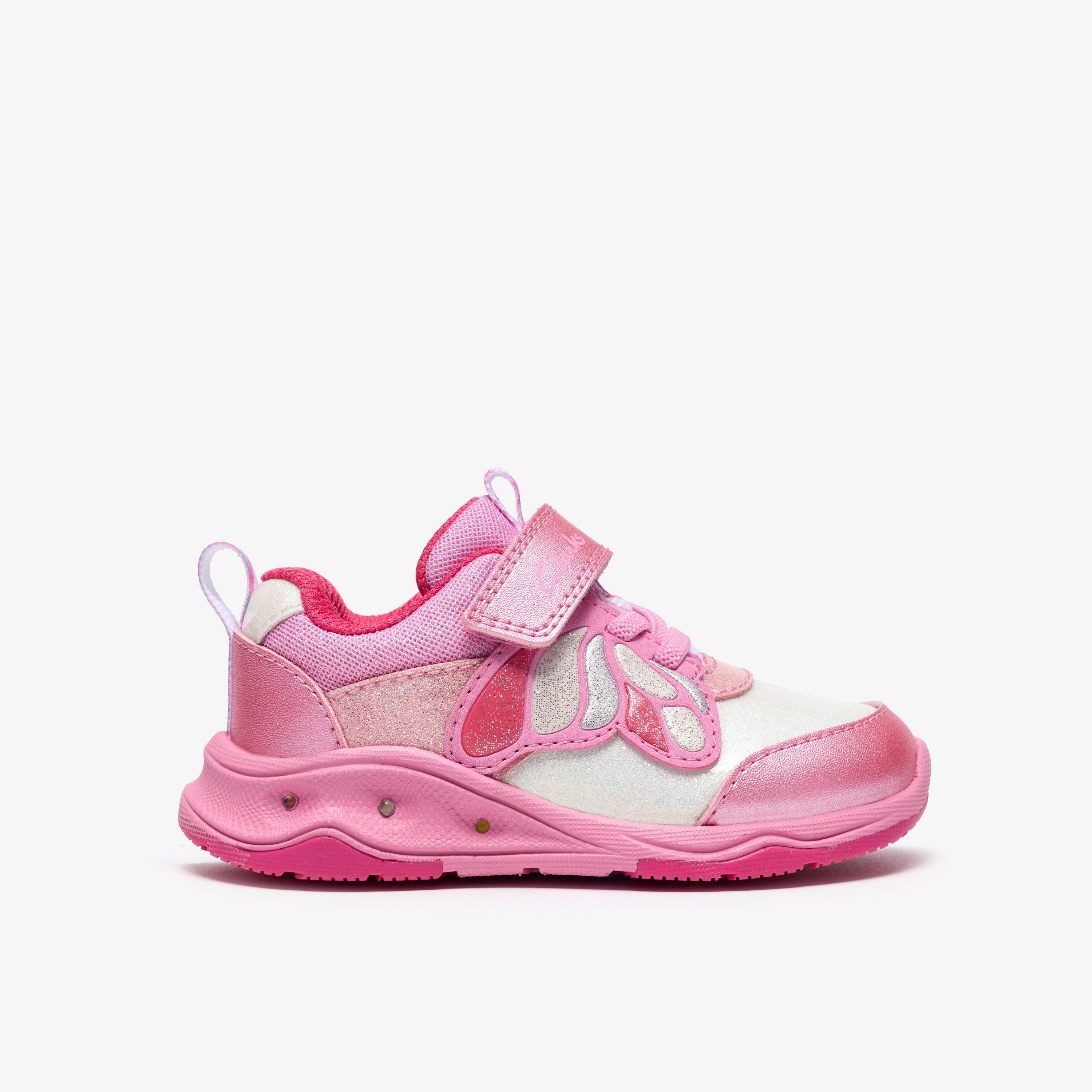 Gleam Fly Toddler Pink Trainers Riptape, view 1 of 6