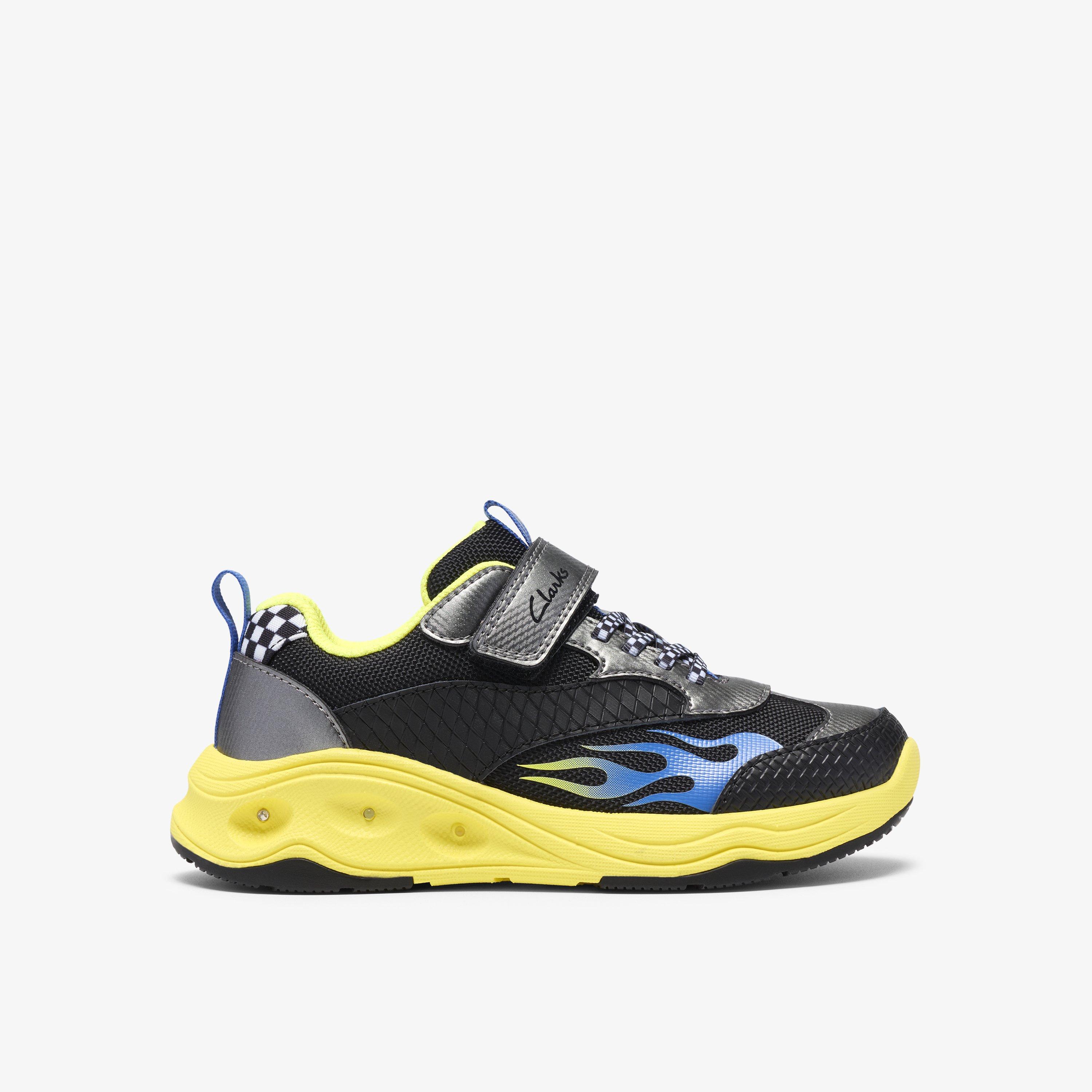 Gleam Go Kid Grey Trainers Riptape, view 1 of 6
