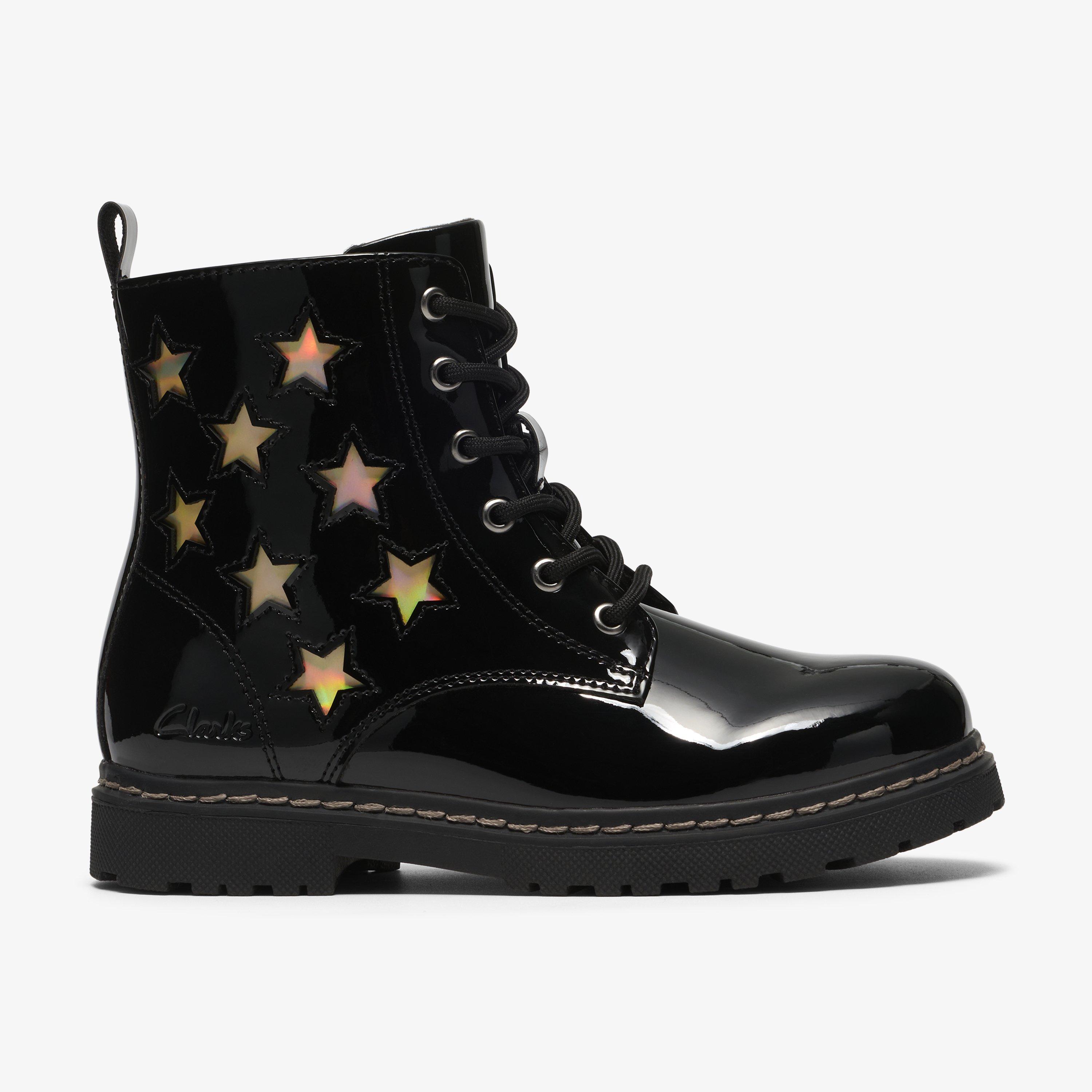 Adelaide Mist Kid Black Patent Ankle Boots, view 1 of 6