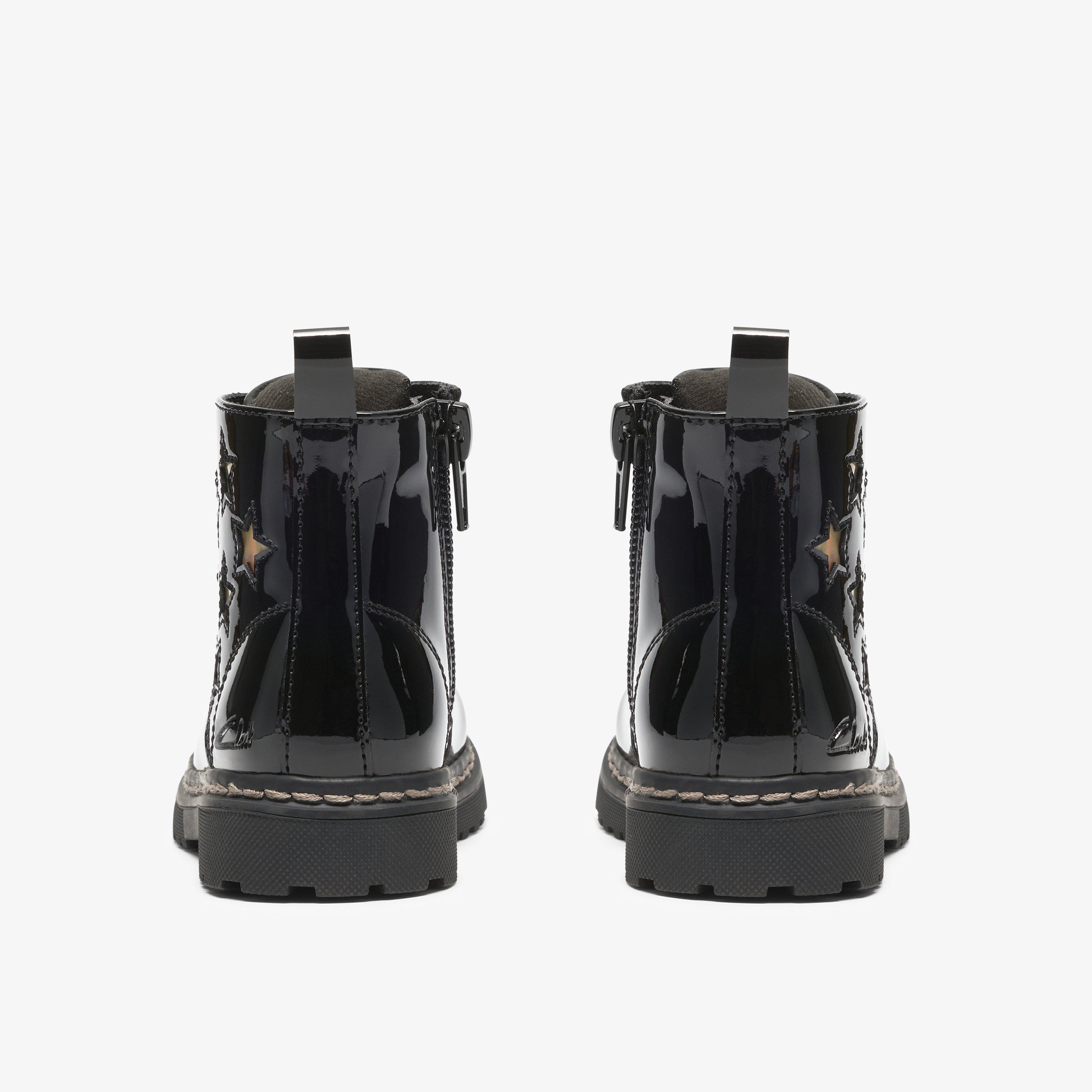 Adelaide Mist Toddler Black Patent Ankle Boots, view 5 of 6