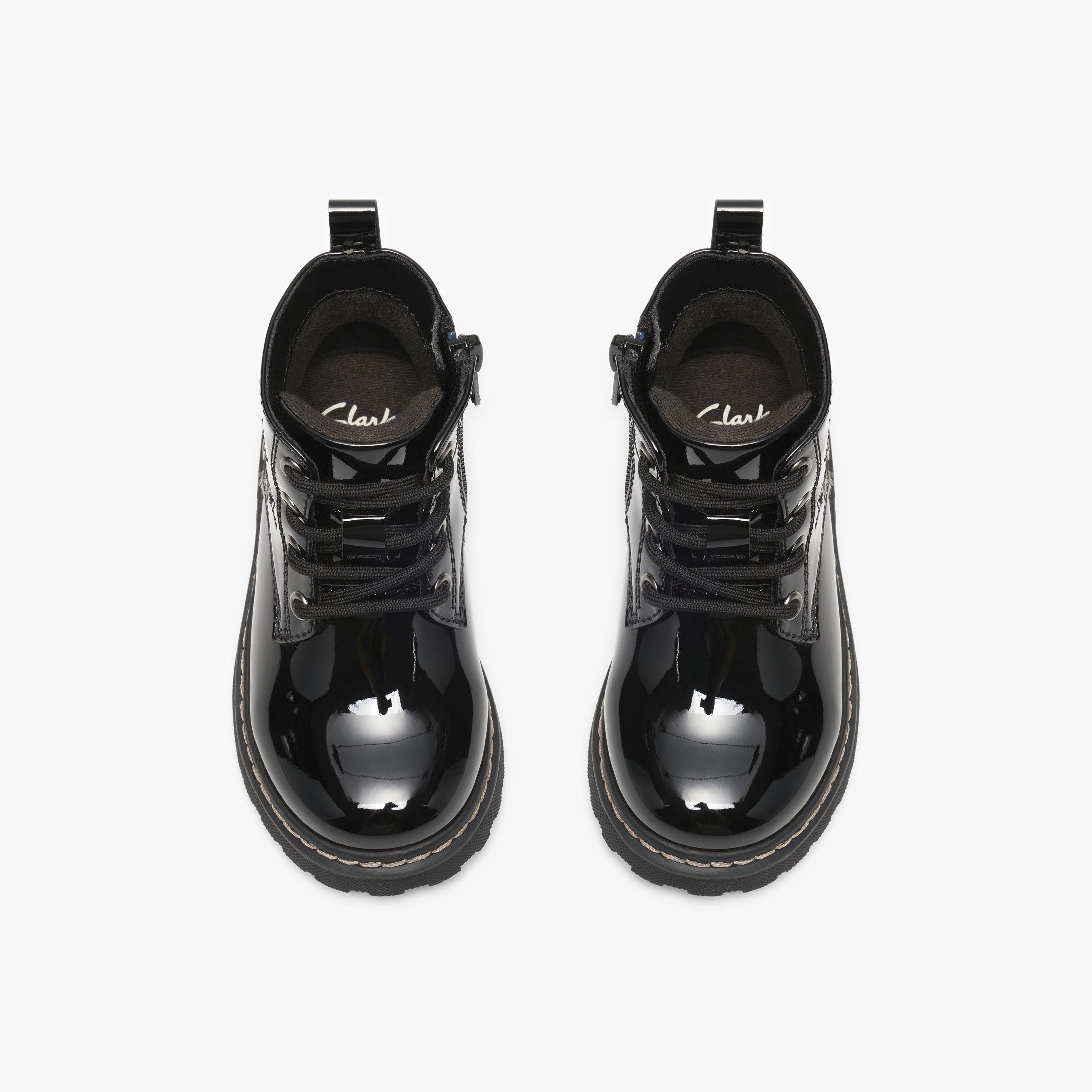 Adelaide Mist Toddler Black Patent Ankle Boots, view 6 of 6