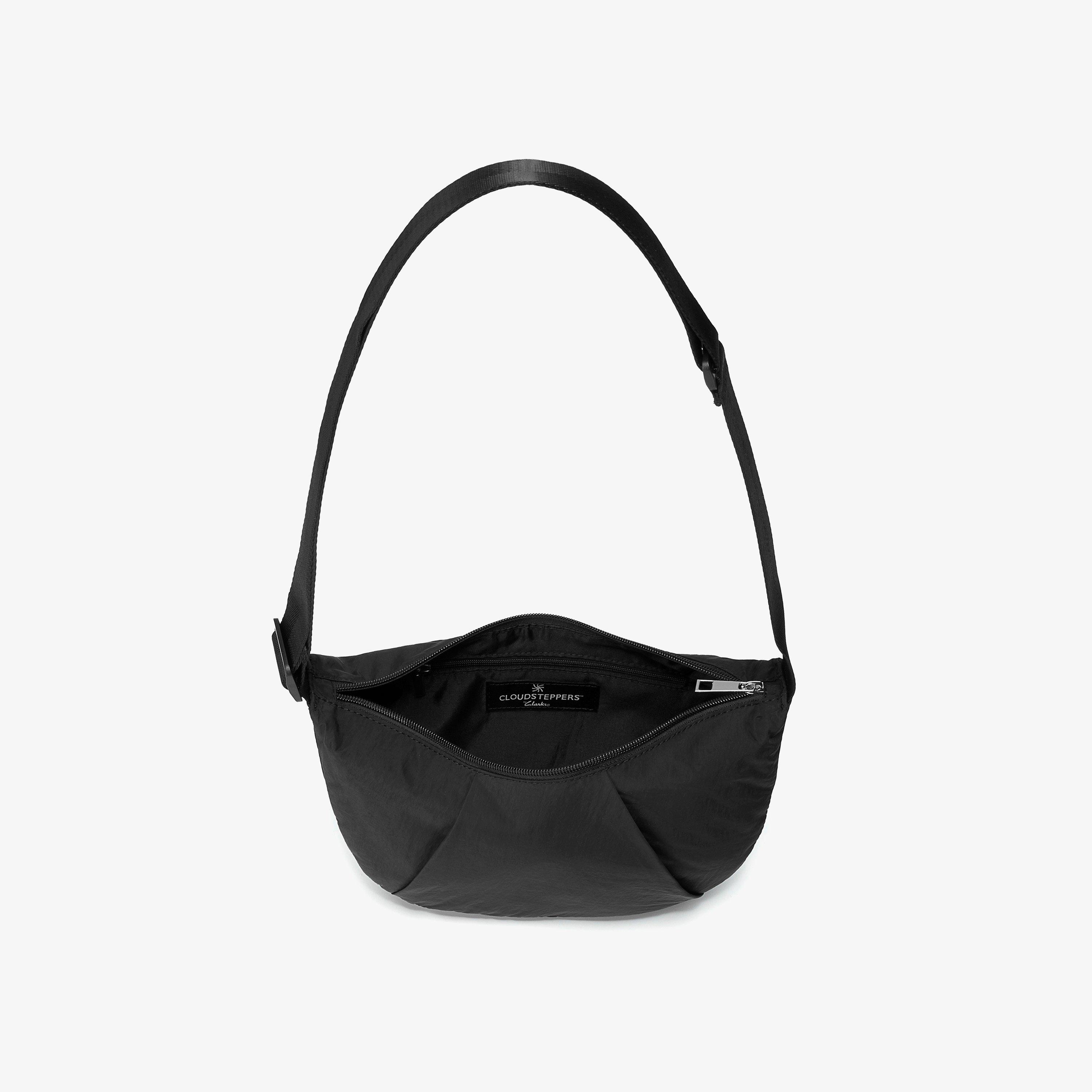 Cloudsteppers Crescent Crossbody Bag — Black