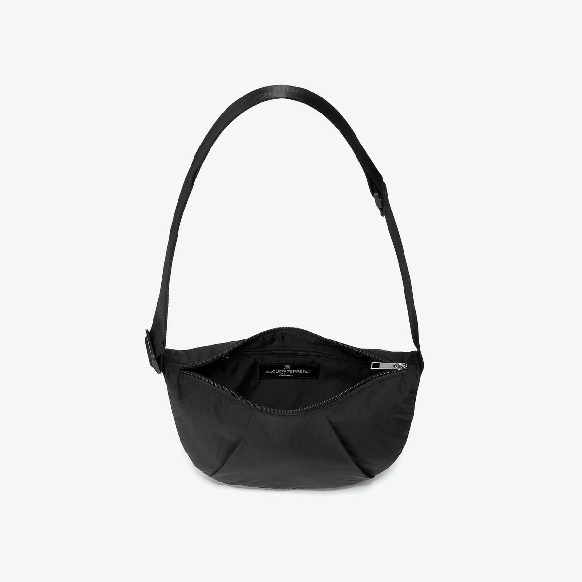 Cloudsteppers Crescent Crossbody Bag — Black