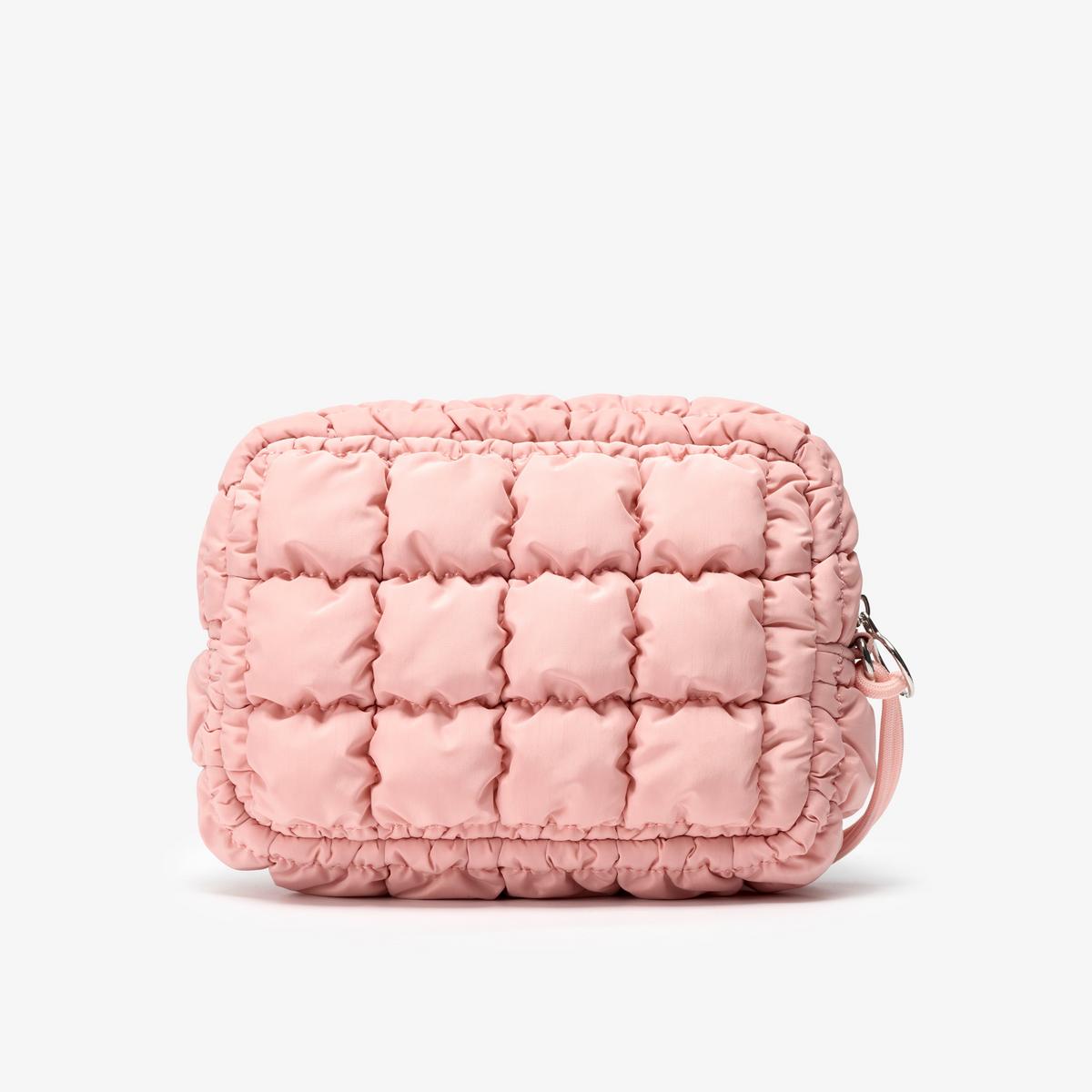 Quilted Toiletry Bag — Pink