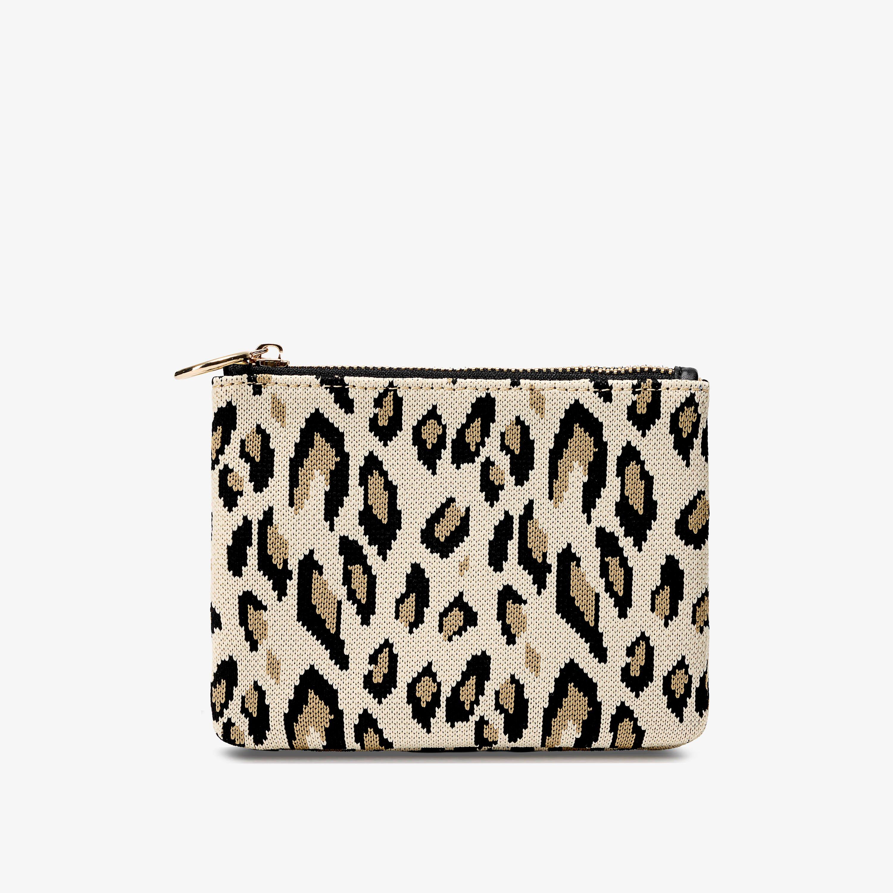 Addison Pouch Taupe Leopard Purse, view 1 of 6