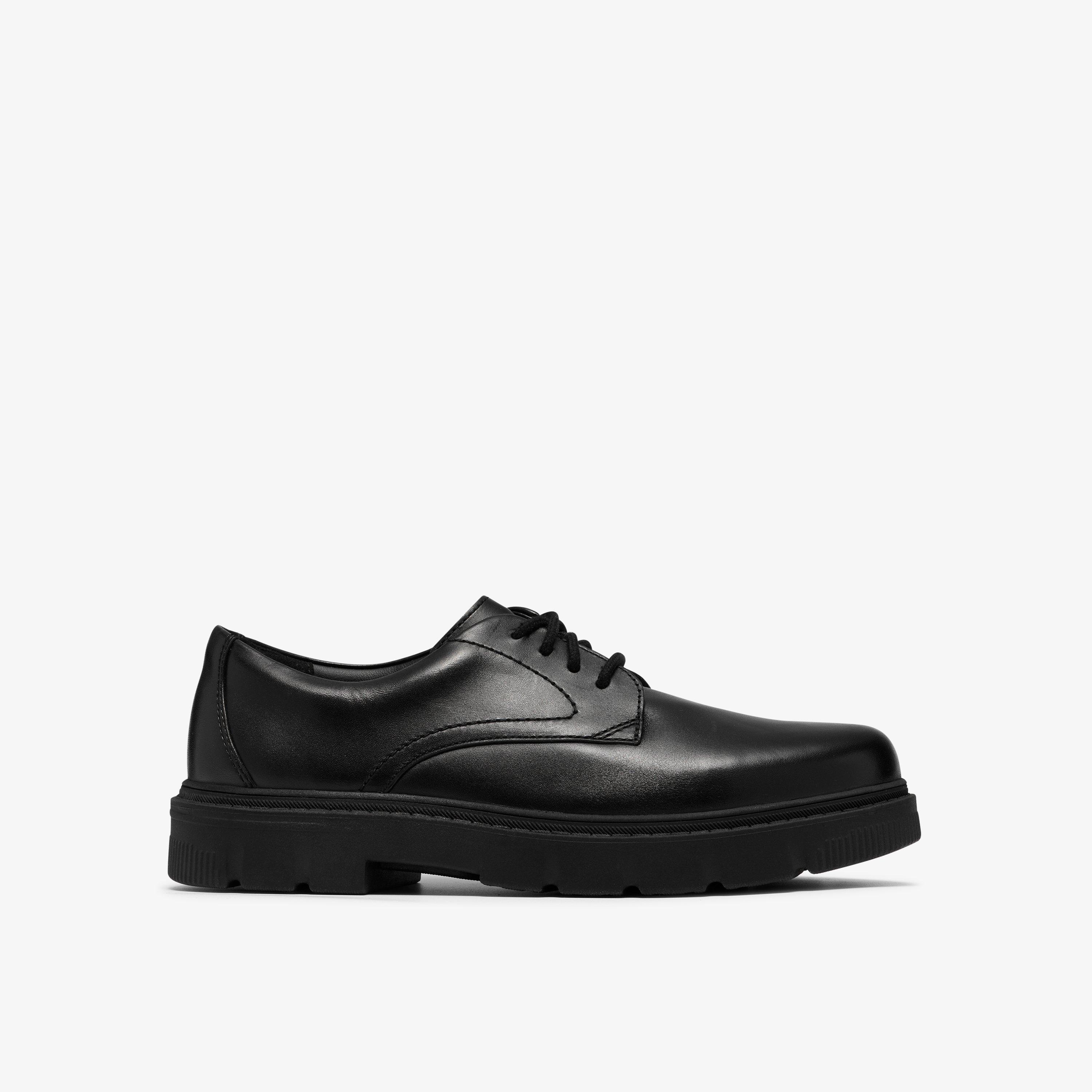Lorcam Walk Youth Noir Derbies Chaussures à lacets Chaussures d’école, view 1 of 6
