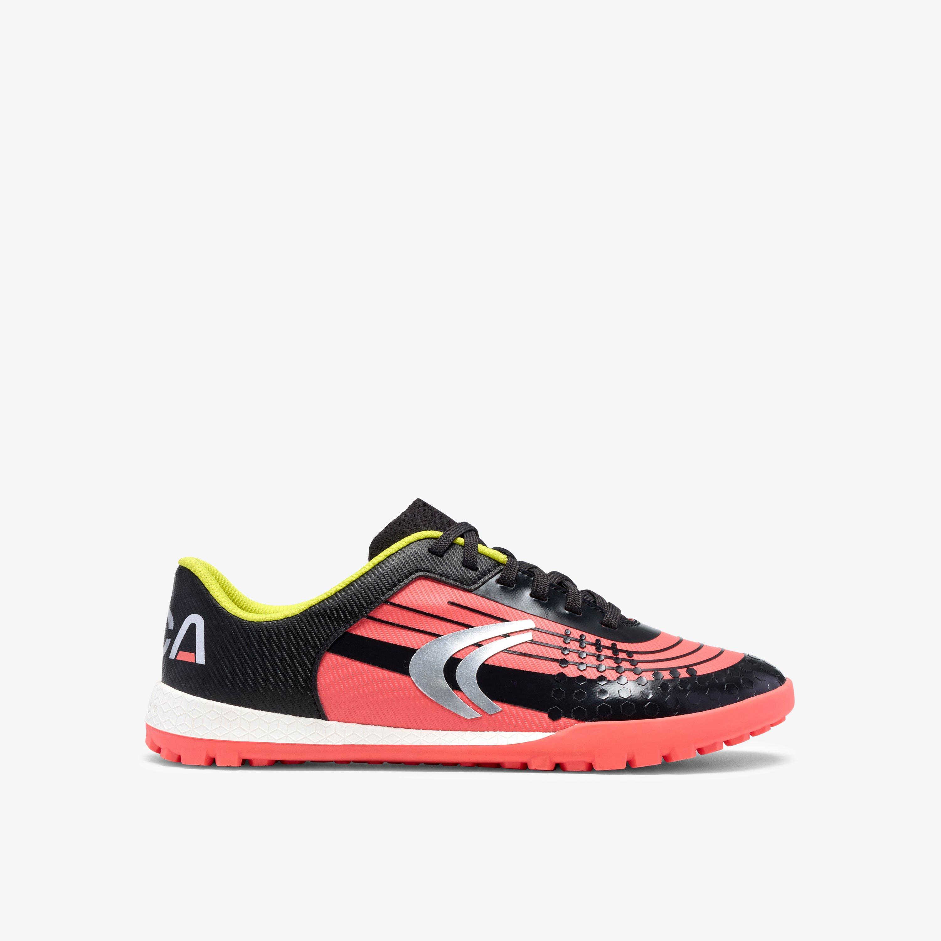 CICA Goal Youth Bright Coral Combination Trainers Riptape, view 1 of 6