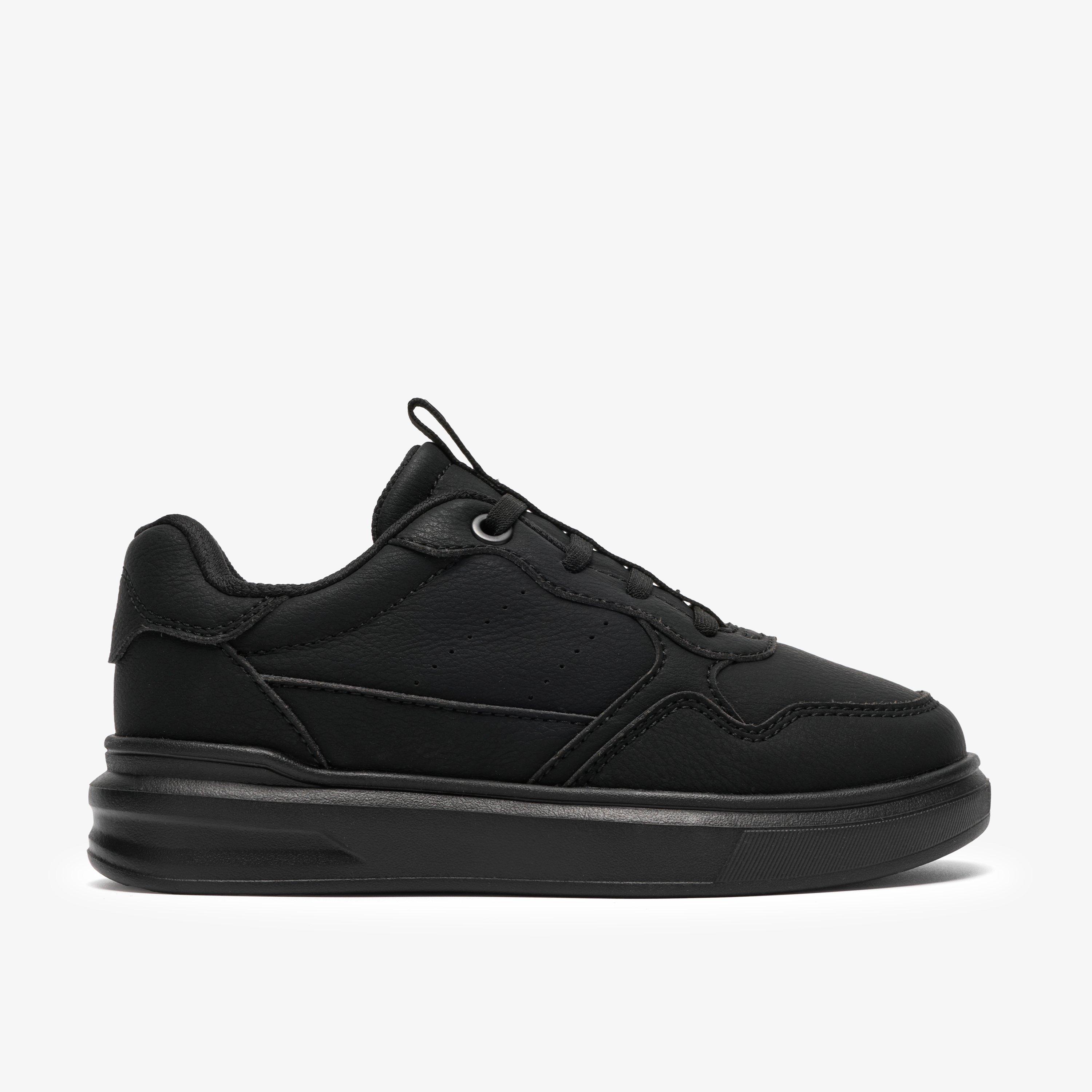 Dawley Sport Kid Black Trainers Lace Up School Shoes, view 1 of 6
