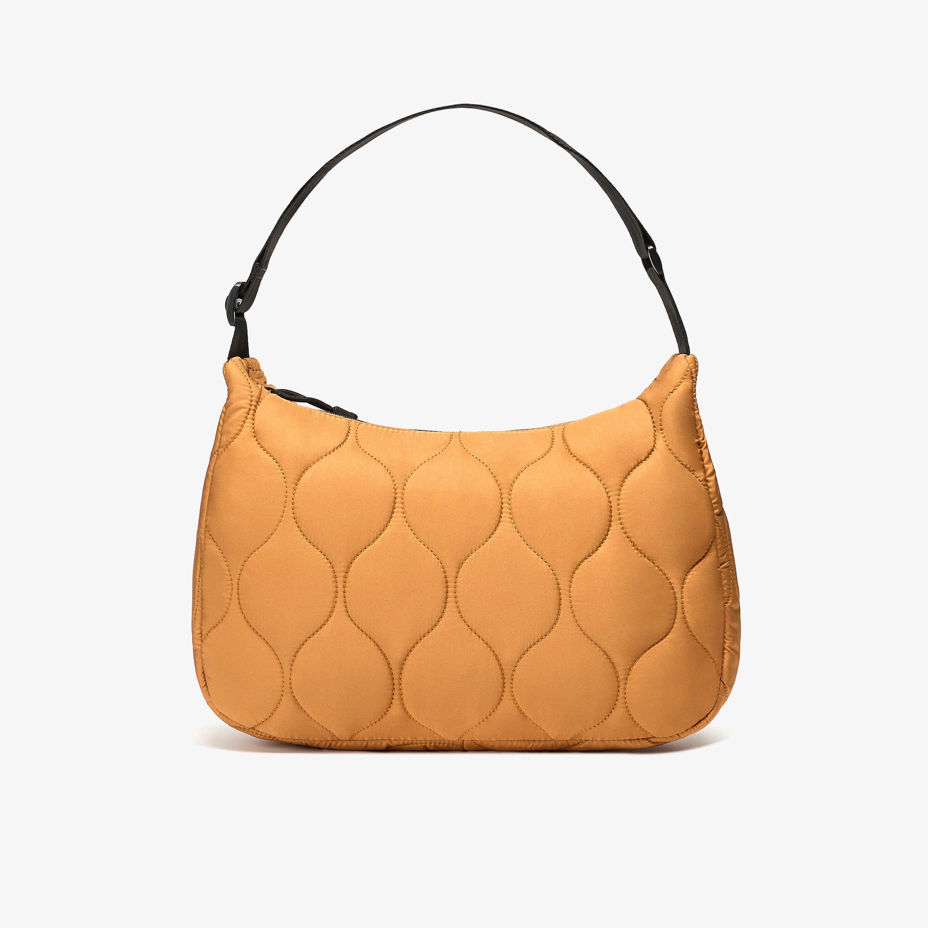 Quilted Midi Mustard Cross Body Bag Shoulder Bags, view 1 of 6