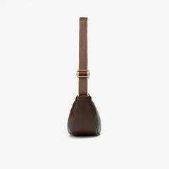Leather Crescent Crossbody Bag  — Brown 3