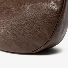 Leather Crescent Crossbody Bag  — Brown 5