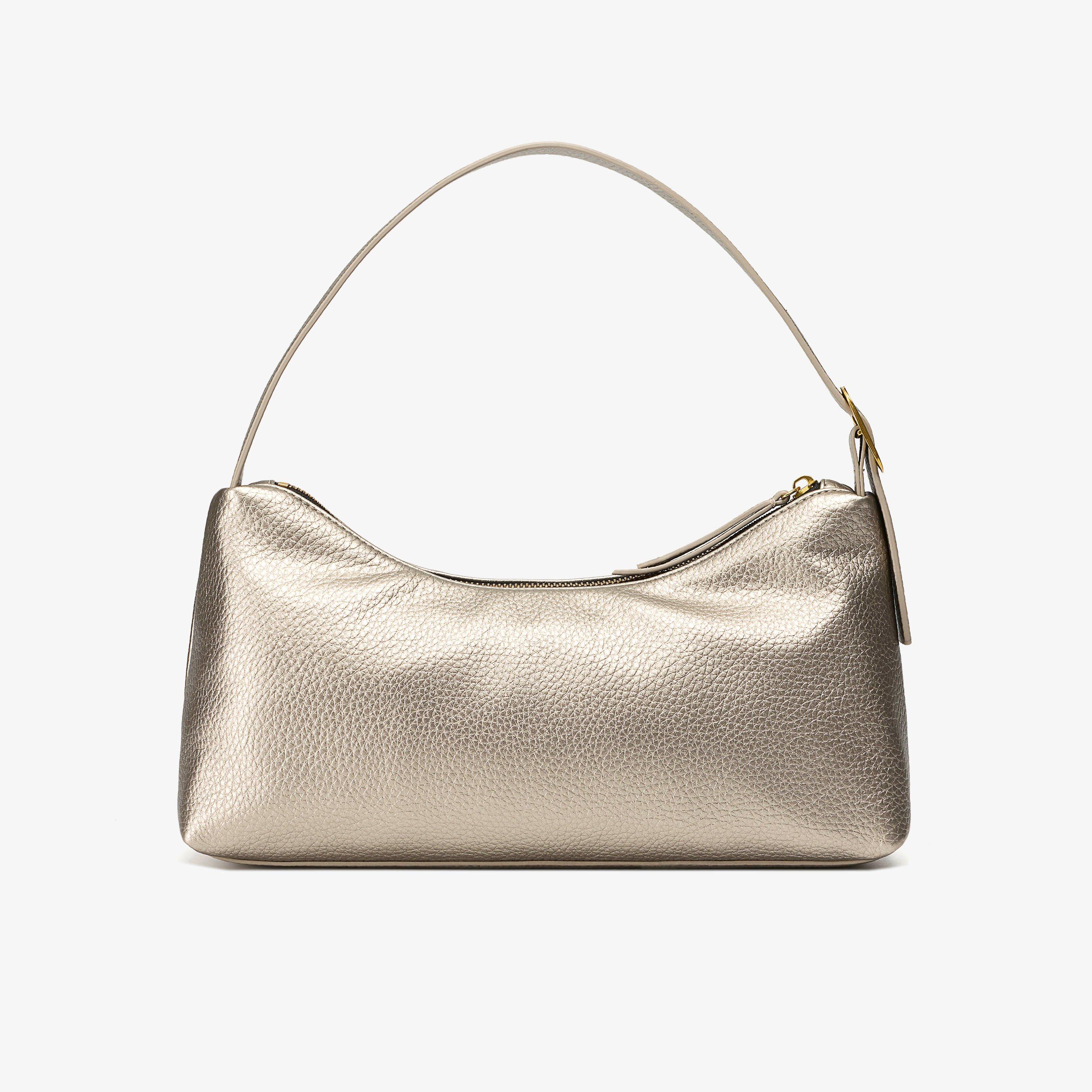 Hazel Shoulder Pewter Metallic Shoulder Bags, view 2 of 6