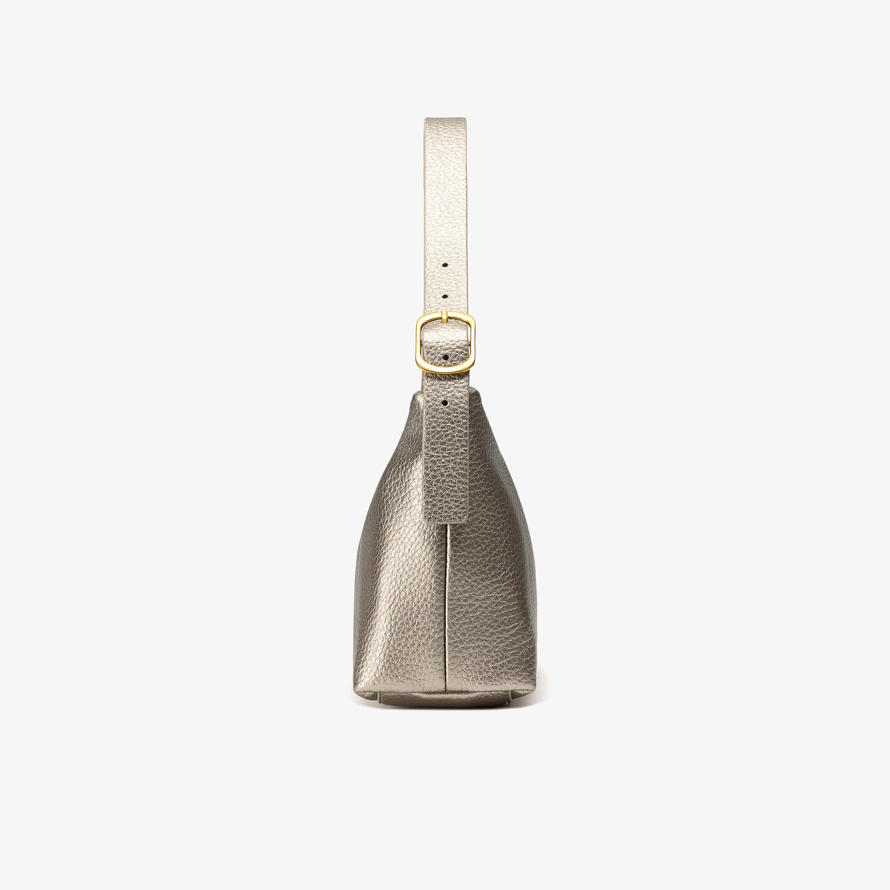 Hazel Shoulder Pewter Metallic Shoulder Bags, view 3 of 6