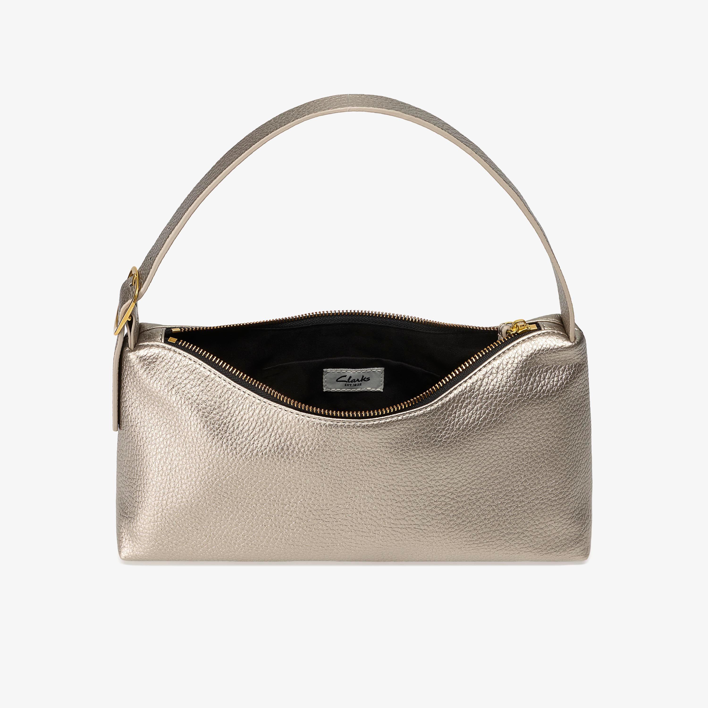 Hazel Shoulder Pewter Metallic Shoulder Bags, view 4 of 6