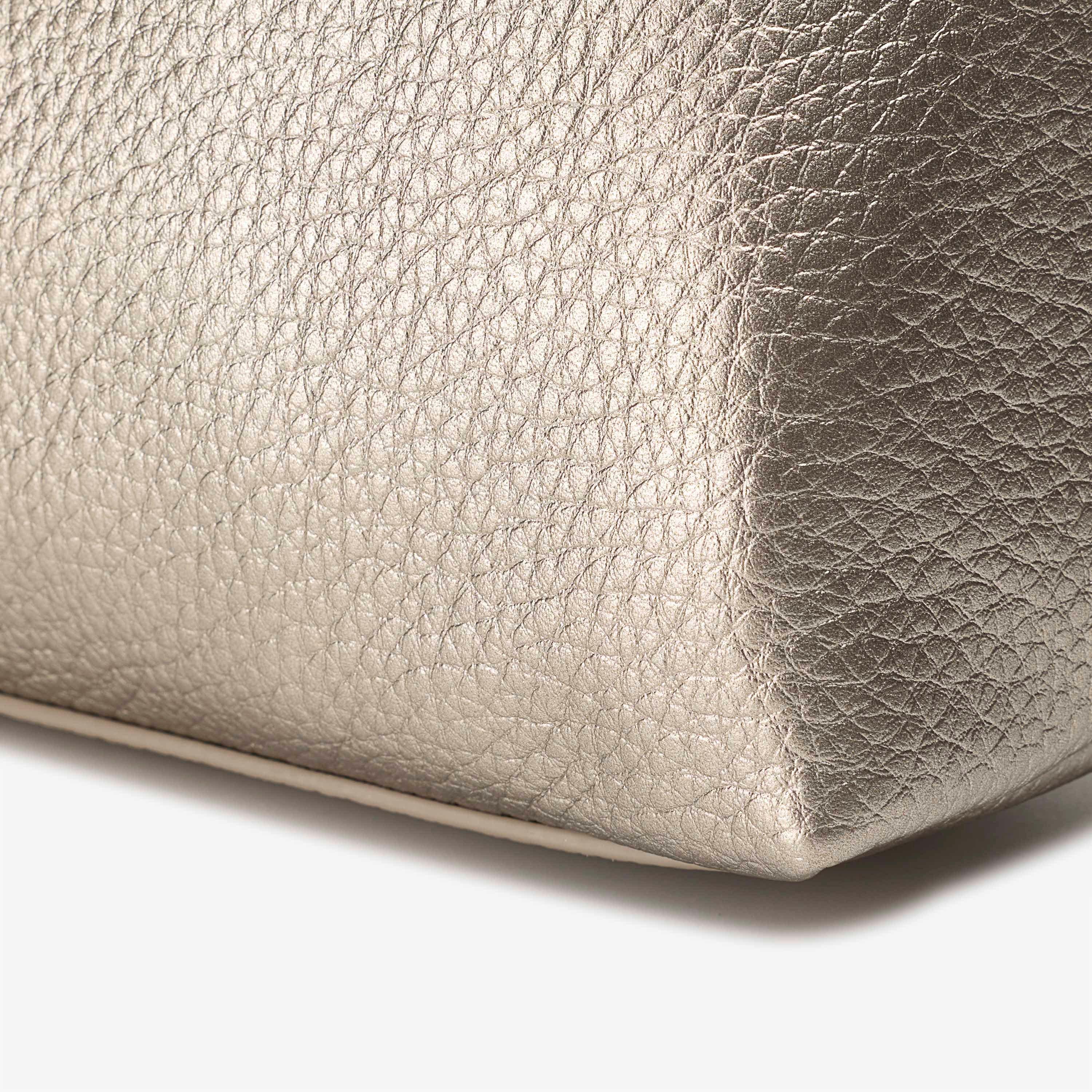 Hazel Shoulder Pewter Metallic Shoulder Bags, view 5 of 6