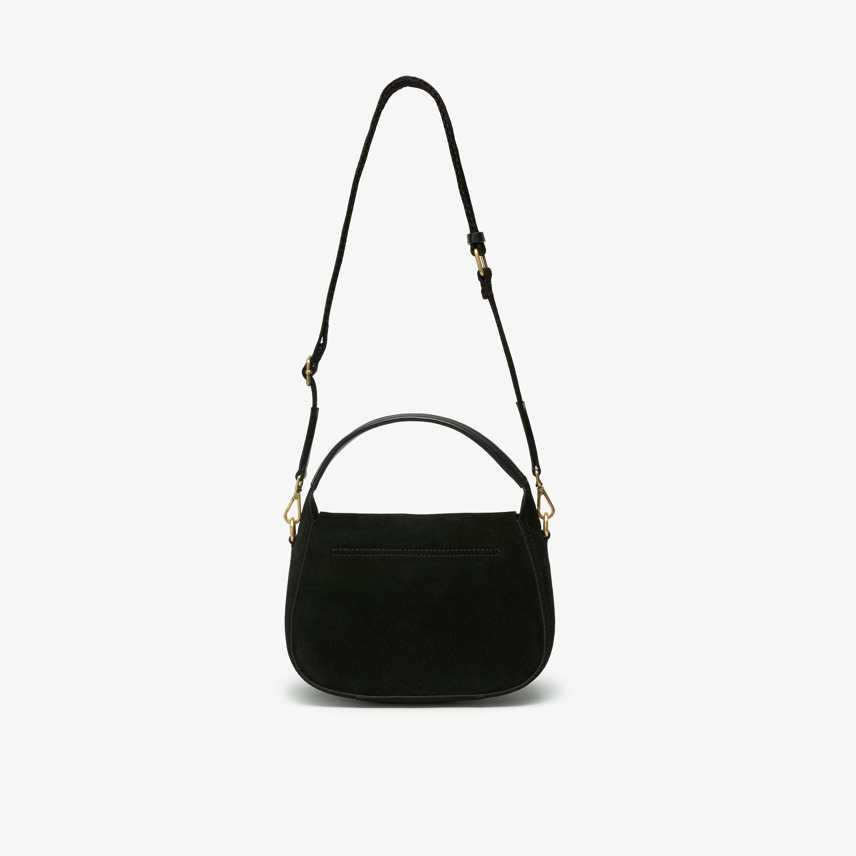 Muse Mini Black Suede Cross Body Bag Shoulder Bags, view 2 of 6
